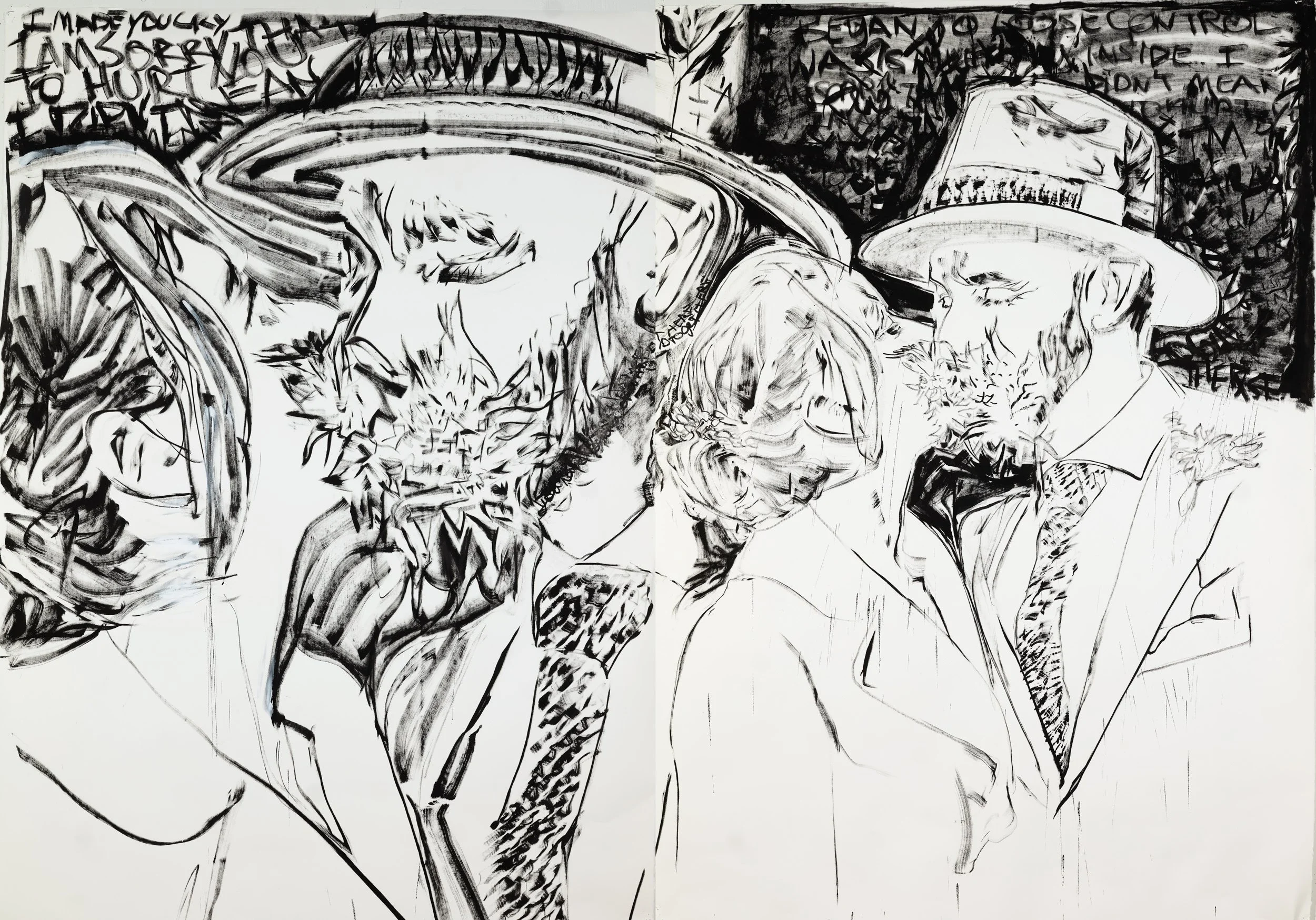 Kiss Kiss Bang Bang - ink on paper 