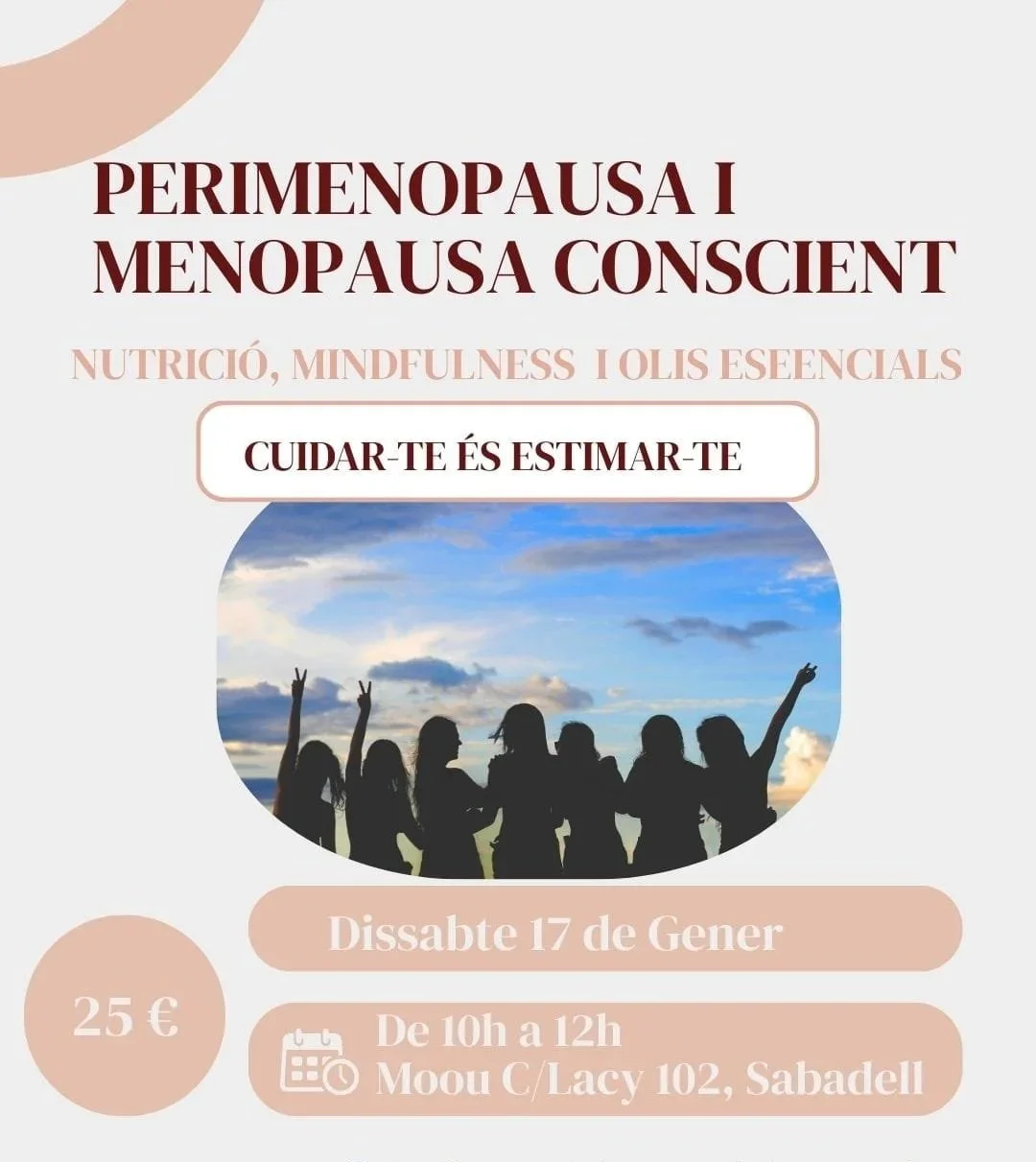 Taller presencial a Sabadell: Perimenopausa i Menopausa conscient