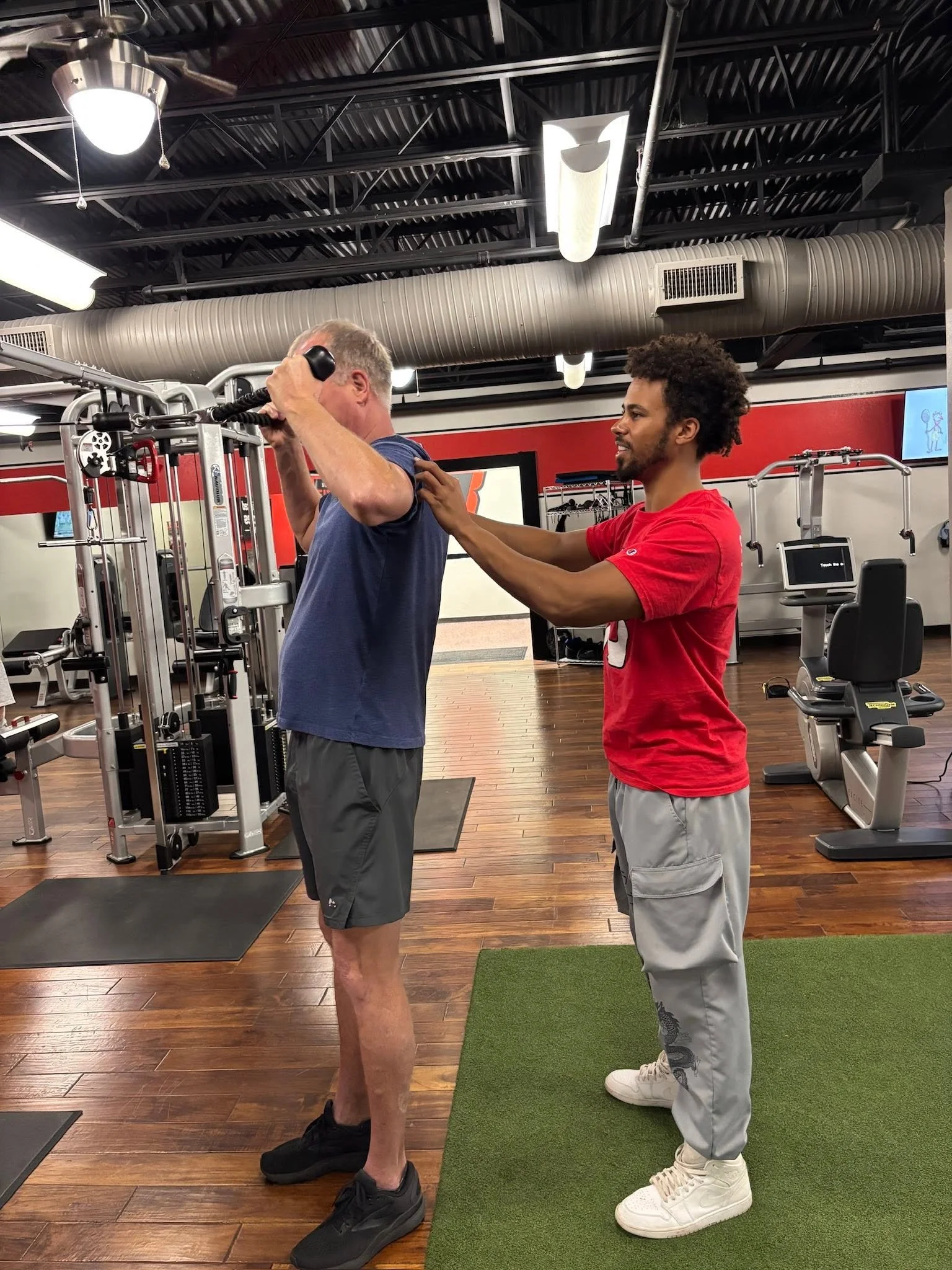 Personal training coaching session
