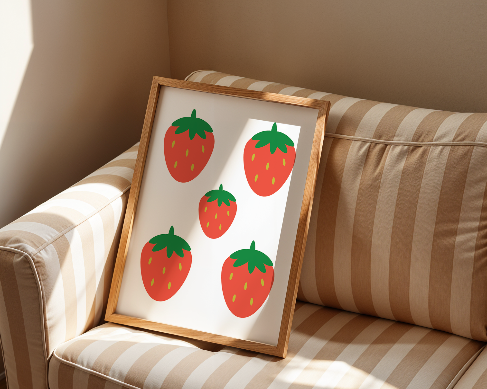 strawberry print for kitchens