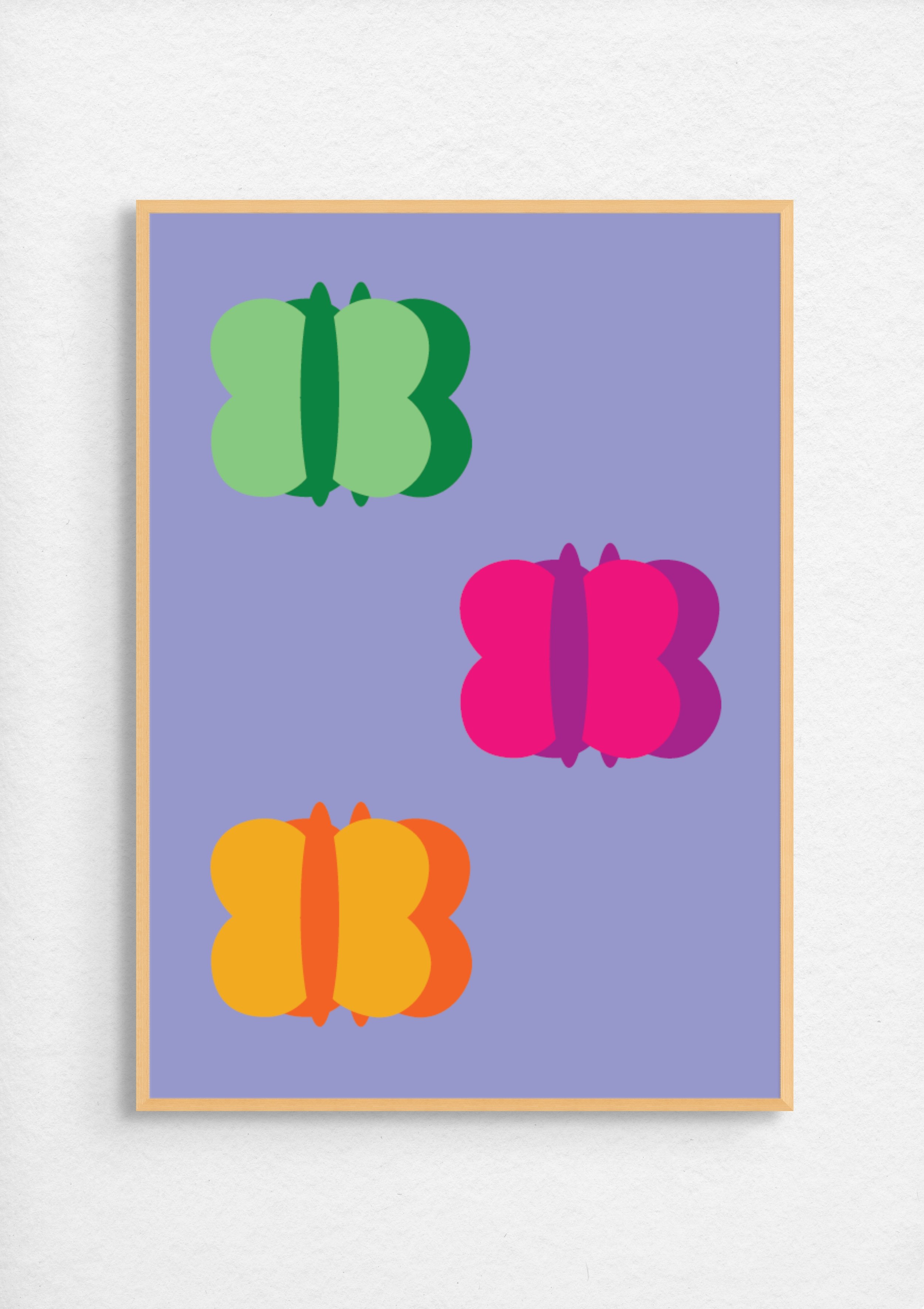 bright print of butterflies for nursery