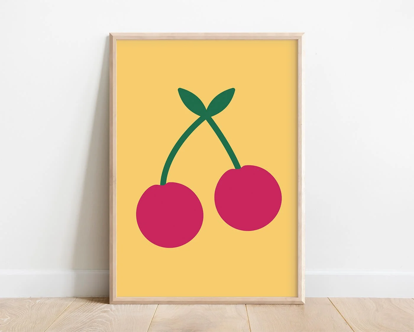 Cherry Print, Yellow