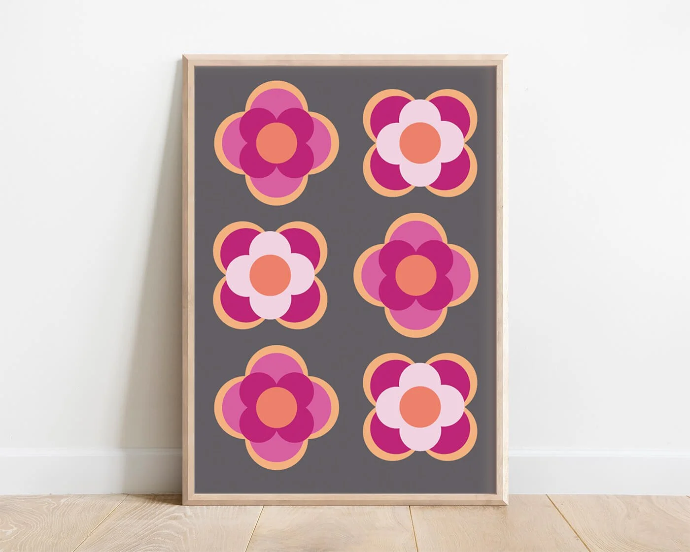Pink, Contemporary Flower Print