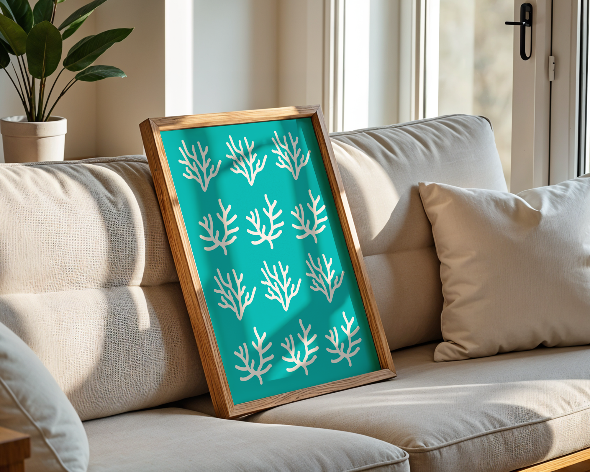 green sea print