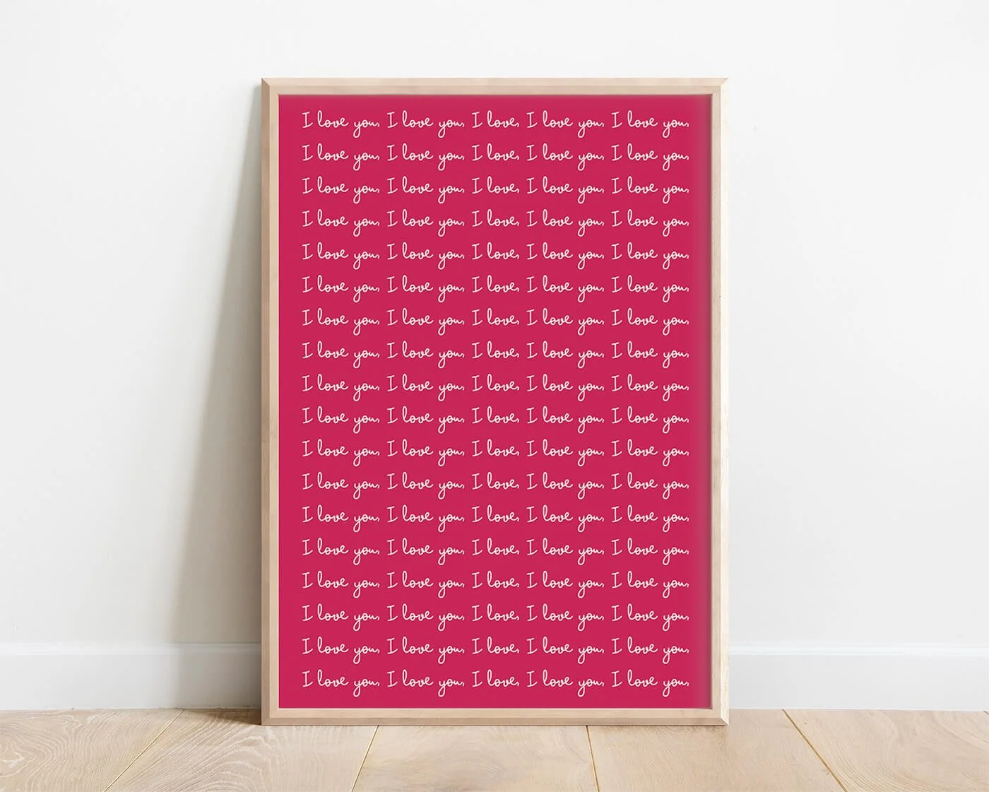 Red & White, I Love You Print