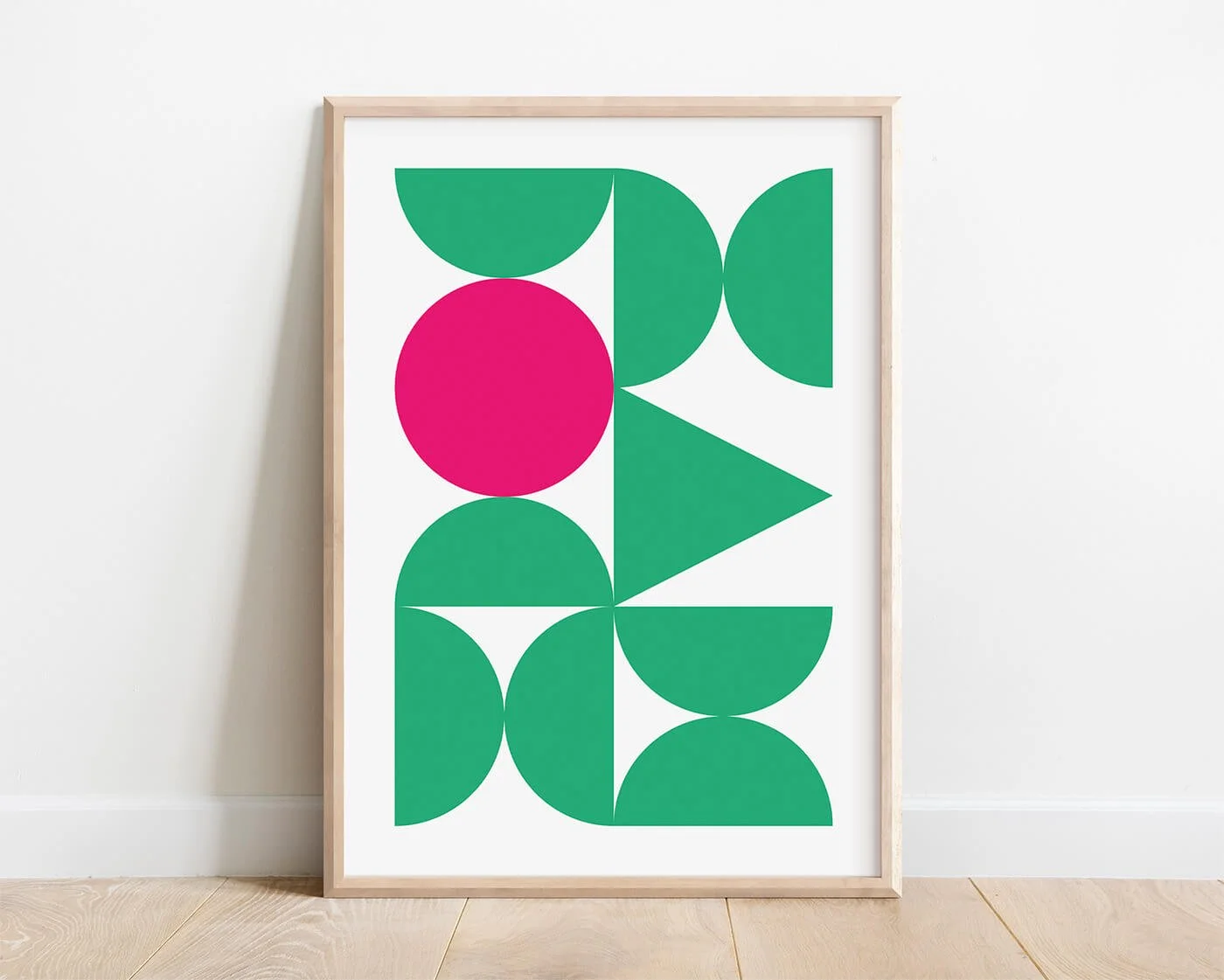 Green Abstract Forms print