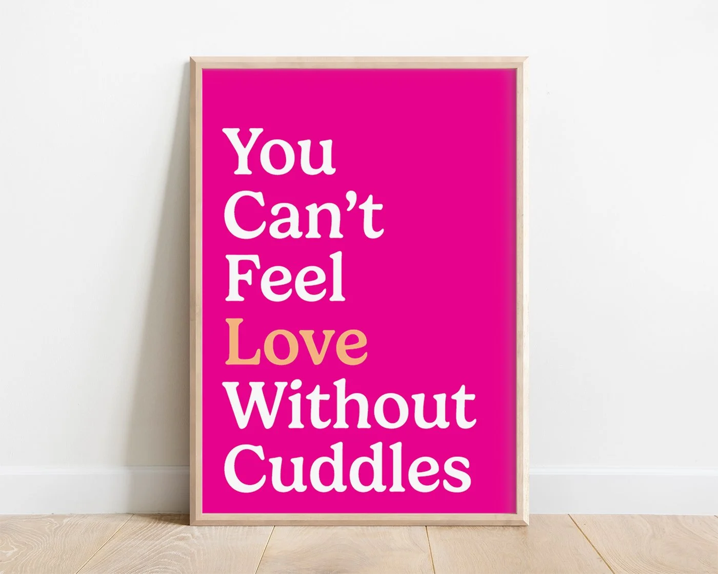 Pink Love Typography Print