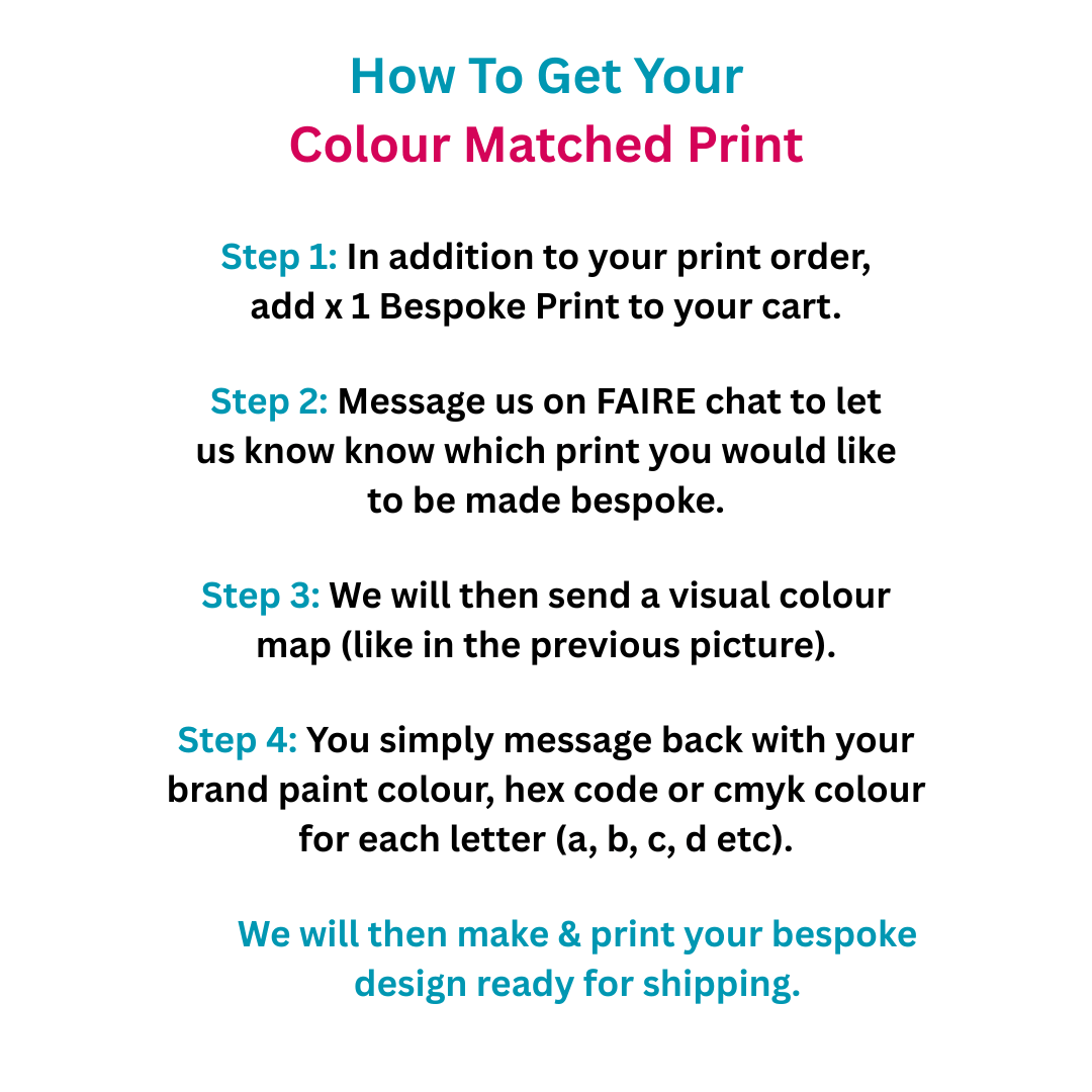written instructions about how to get a colour matched print in colourful text