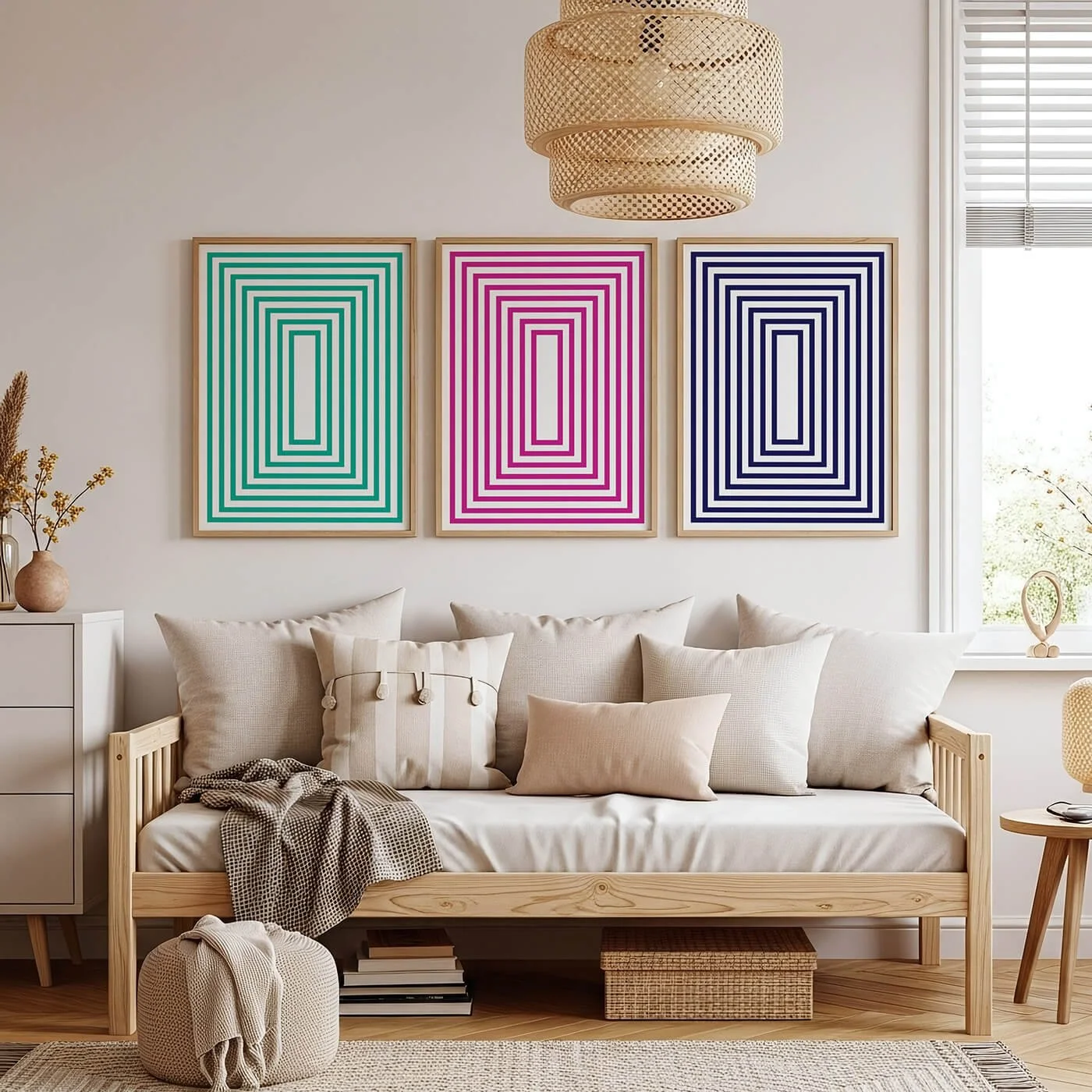 Colourful Geometric Print Set