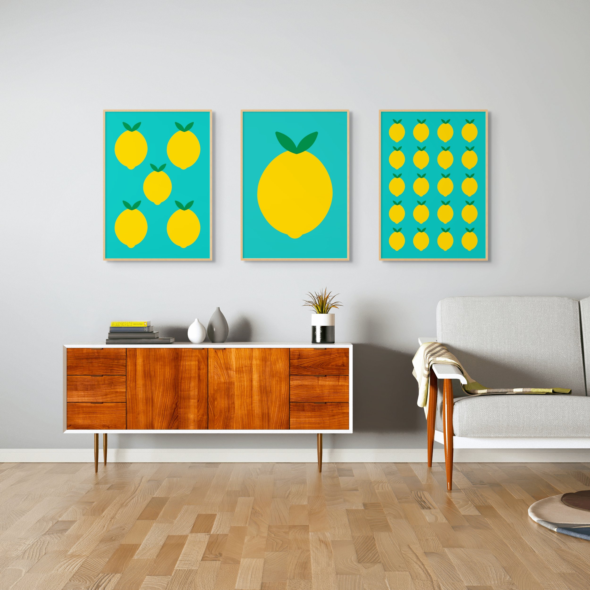 lemon print set