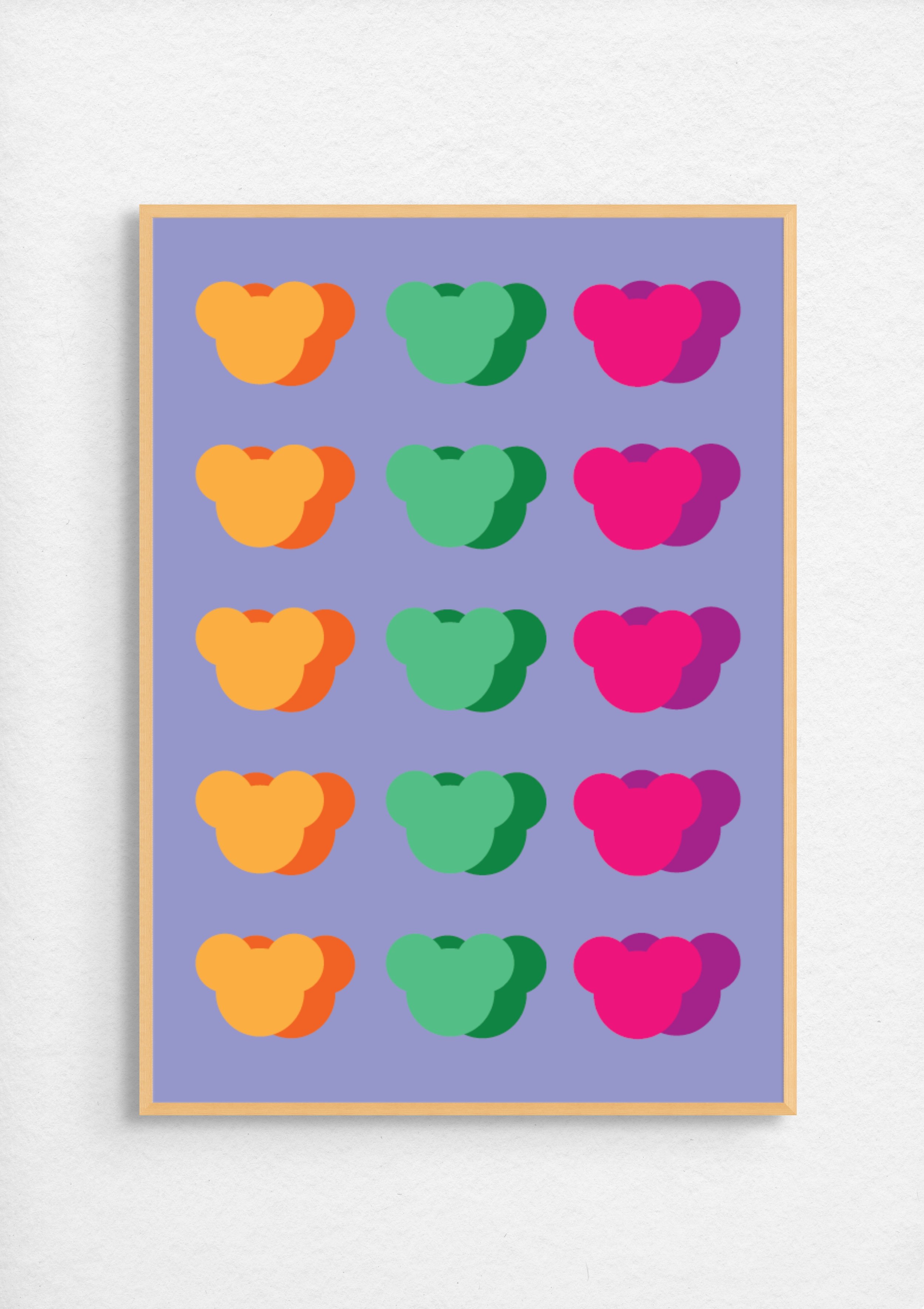 bright print of teddy bears