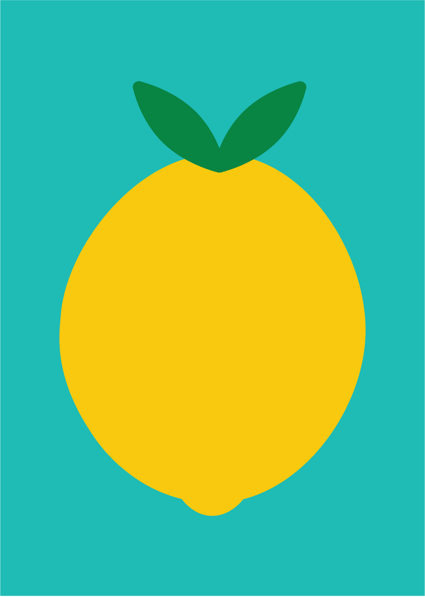 sorrento lemon print