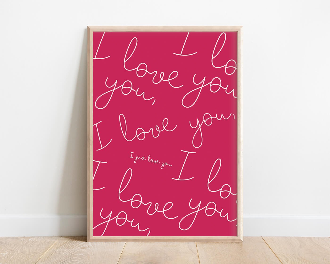 Red & White, I Just Love You Print