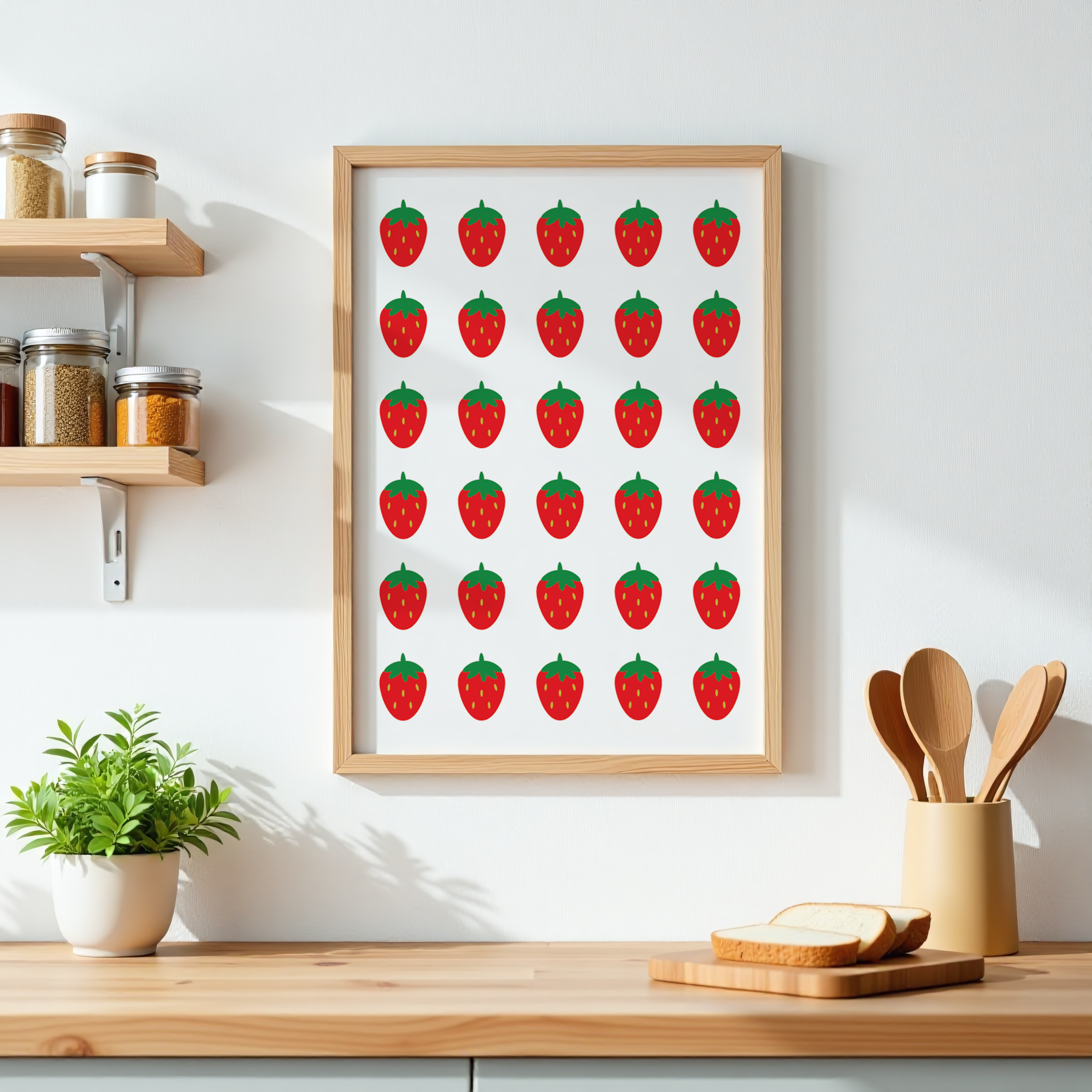 cute strawberry print
