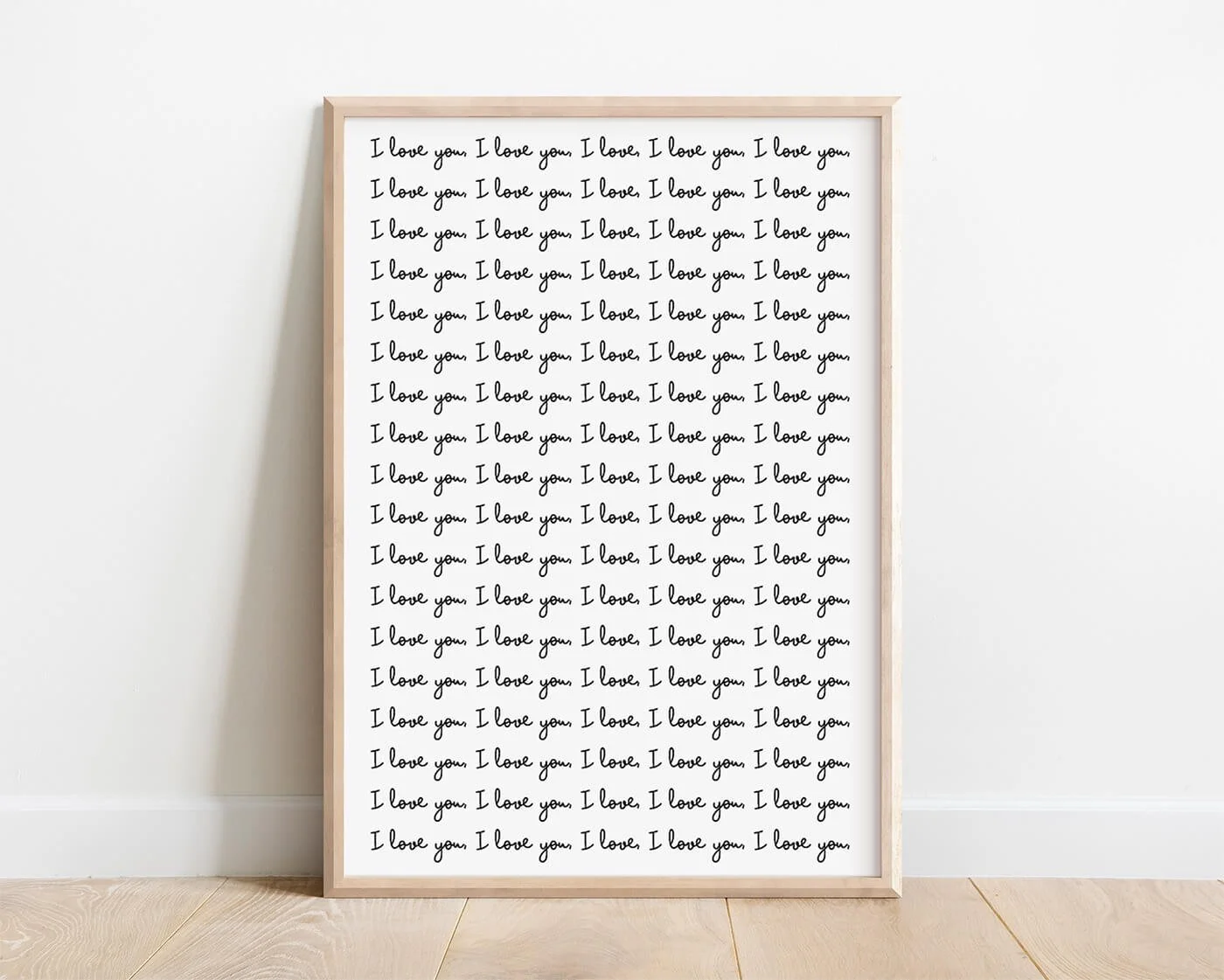 Black & White, I Love You Print