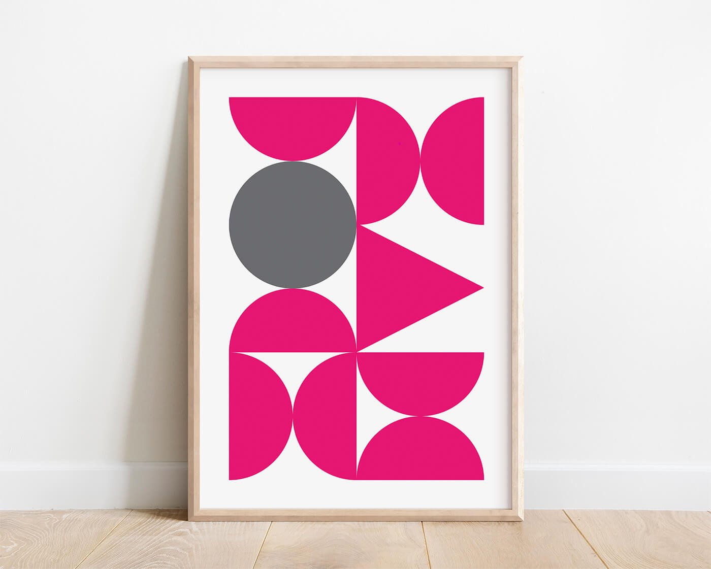 Pink Abstract Forms print