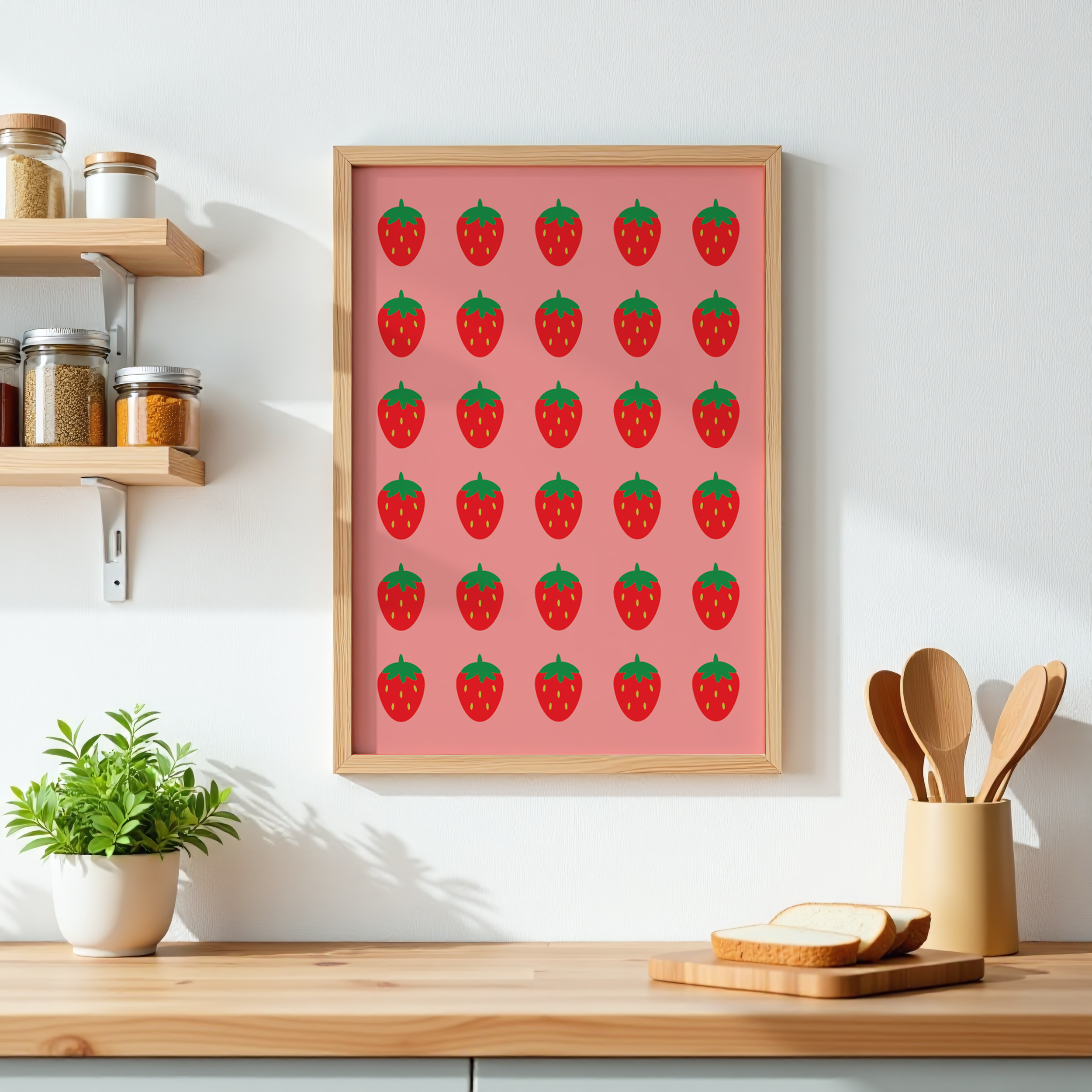cute strawberry print