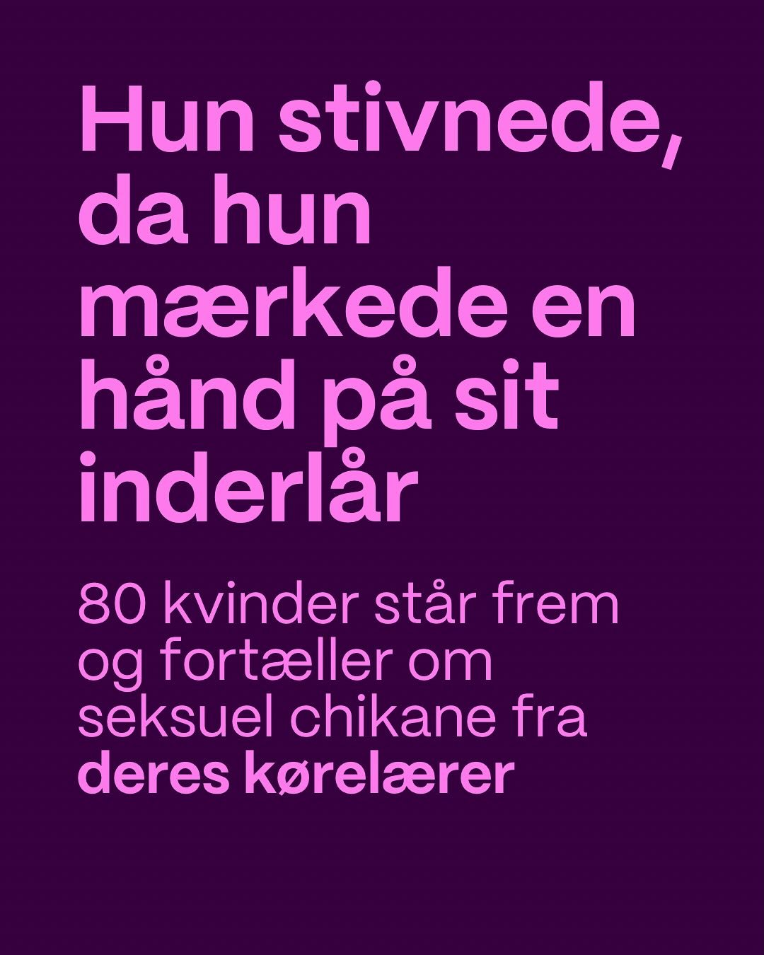 📣 80 UNGE KVINDER FORT&AElig;LLER OM GR&AElig;NSEOVERSKRIDENDE ADF&AElig;RD FRA DERES K&Oslash;REL&AElig;RER 📣 

Det skriver TV 2 Echo. 

Kvinderne har blandt andet oplevet at blive ber&oslash;rt p&aring; inderl&aring;ret, hofterne og brysterne, bl