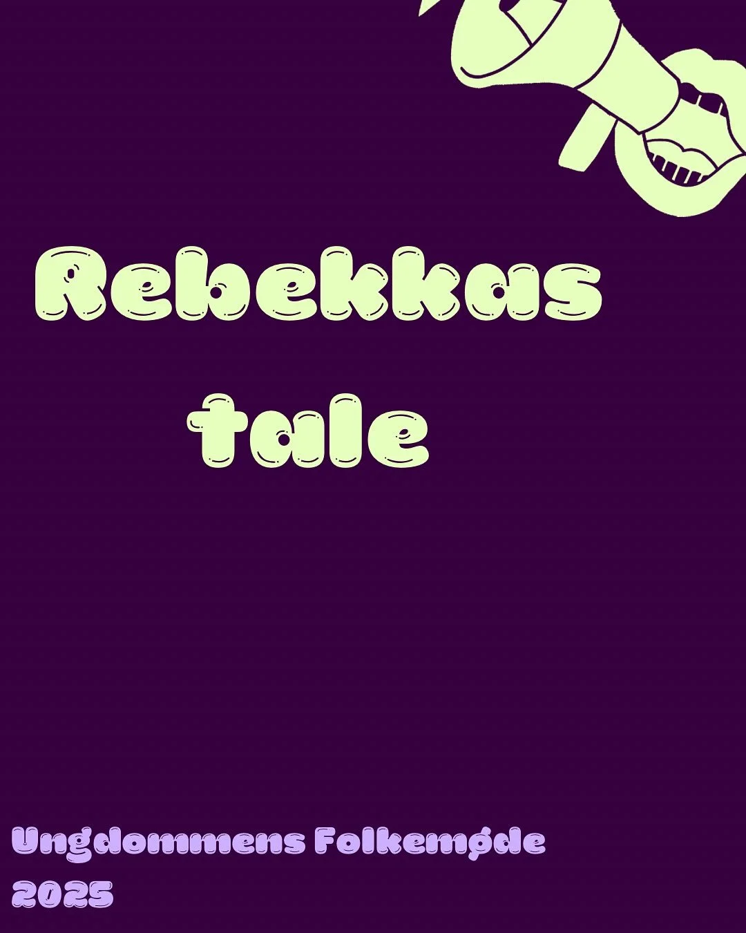 Ligestillingsambassad&oslash;r @rebekka_desiree holdte tale p&aring; @ungdommensfolkemoede 💛 
&ldquo;Derfor er mit opr&aring;b, at vi, is&aelig;r os unge, bliver bedre til at deltage i den demokratiske
samtale og v&aelig;re nysgerrige. Samtidig med 