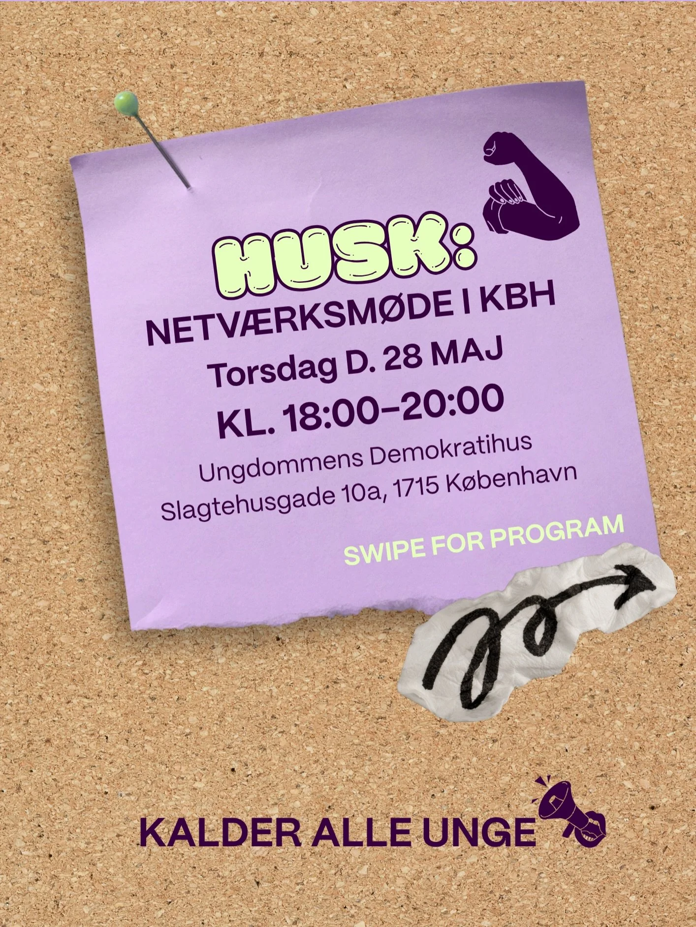 Vil du v&aelig;re en del af et feministisk f&aelig;llesskab og styrke din stemme i samtaler om ligestilling?💪 

S&aring; kom til netv&aelig;rksm&oslash;de i KALDER ALLE UNGE i morgen, torsdag d. 28. Maj, i Ungdommens demokratihus!

Der er intro for 