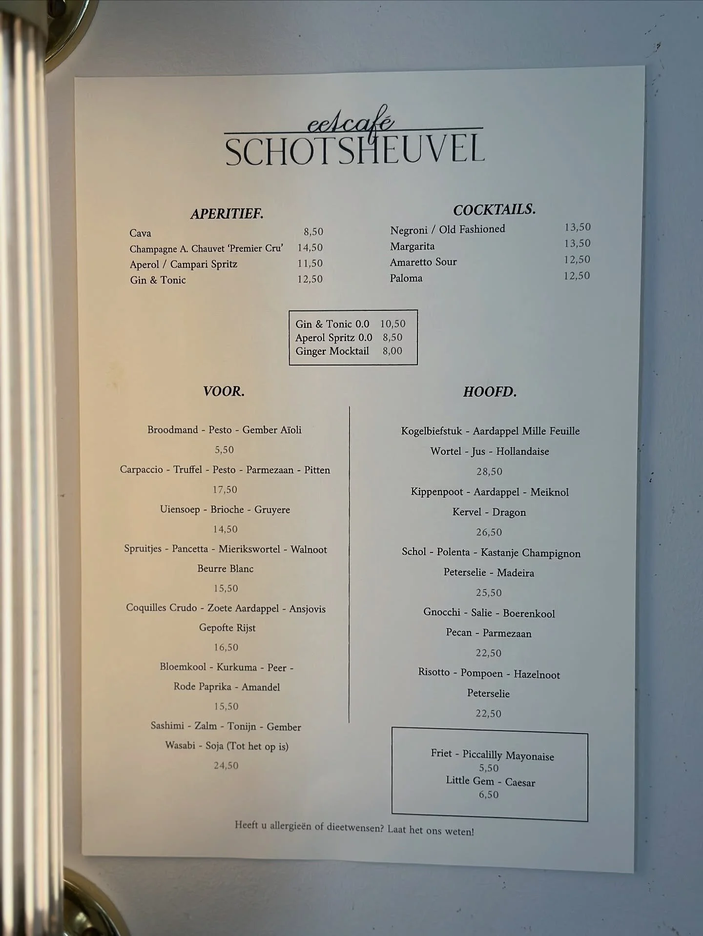 Nouveau menu! ✨