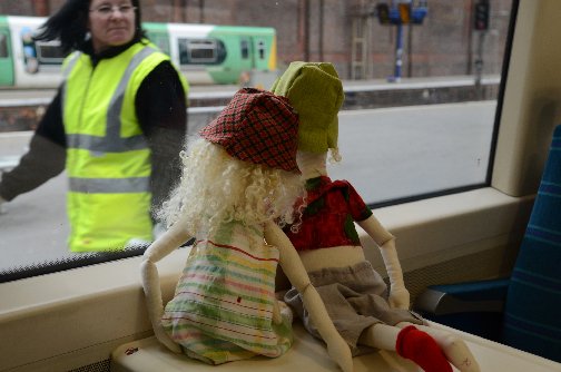 They arrived in Brighton Station and Beanie waved at the platofrm lady