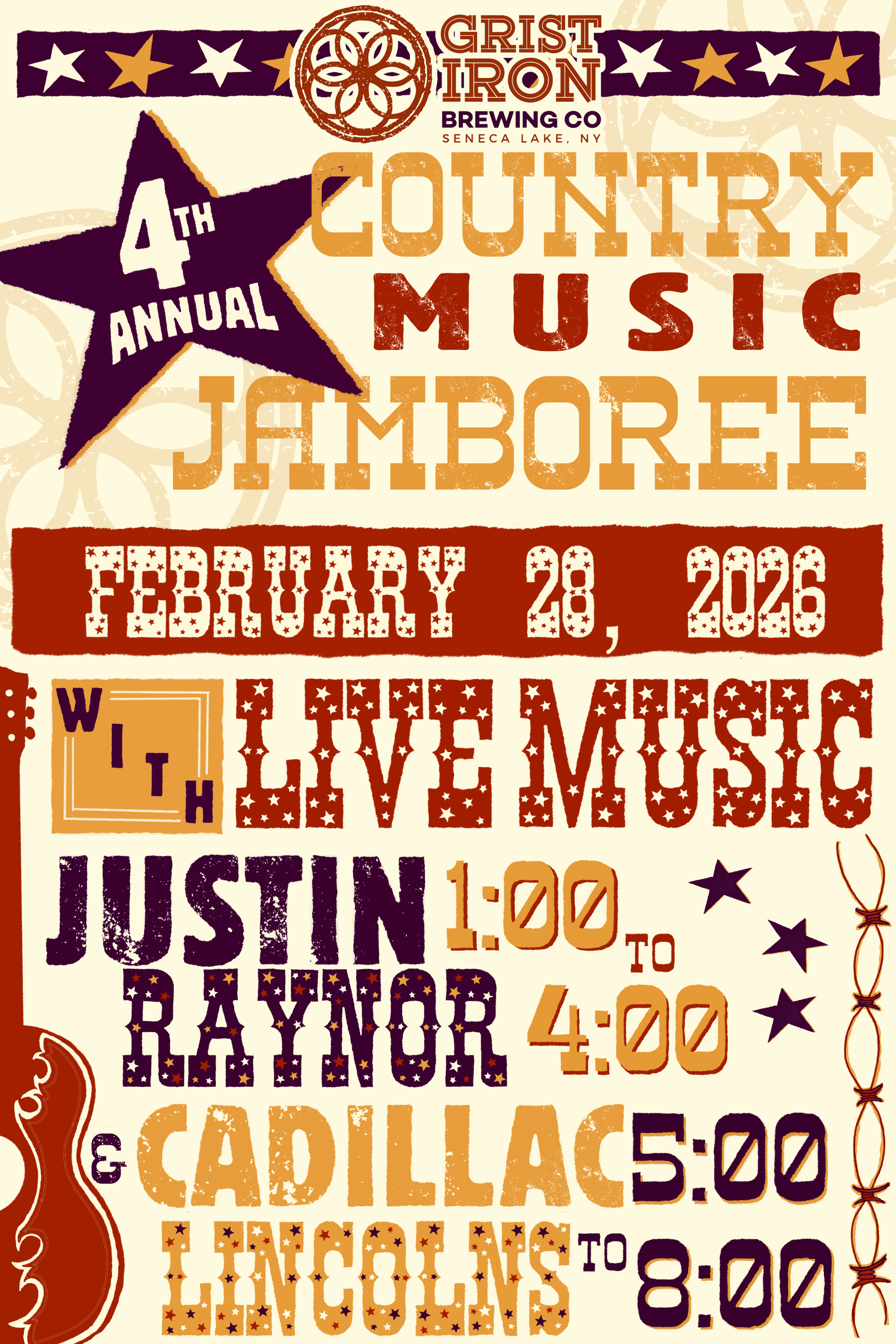 4th Annual Country Music Jamboree at Grist Iron Brewing Company