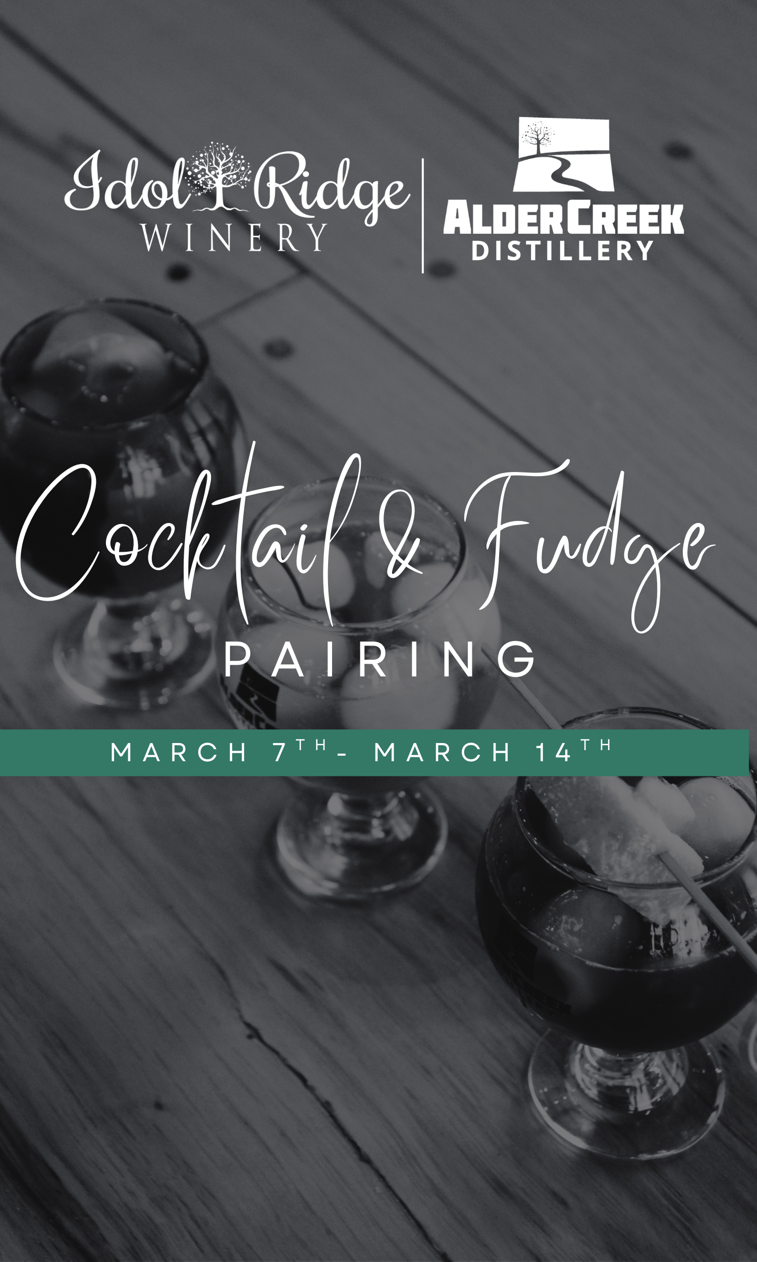Cocktail & Fudge Pairing @ Idol Ridge Winery