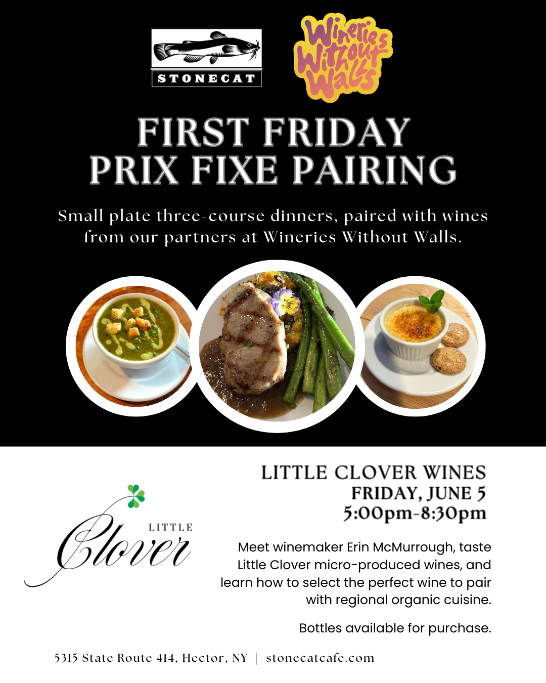 First Friday Dinner Pairing with Little Clover Wines