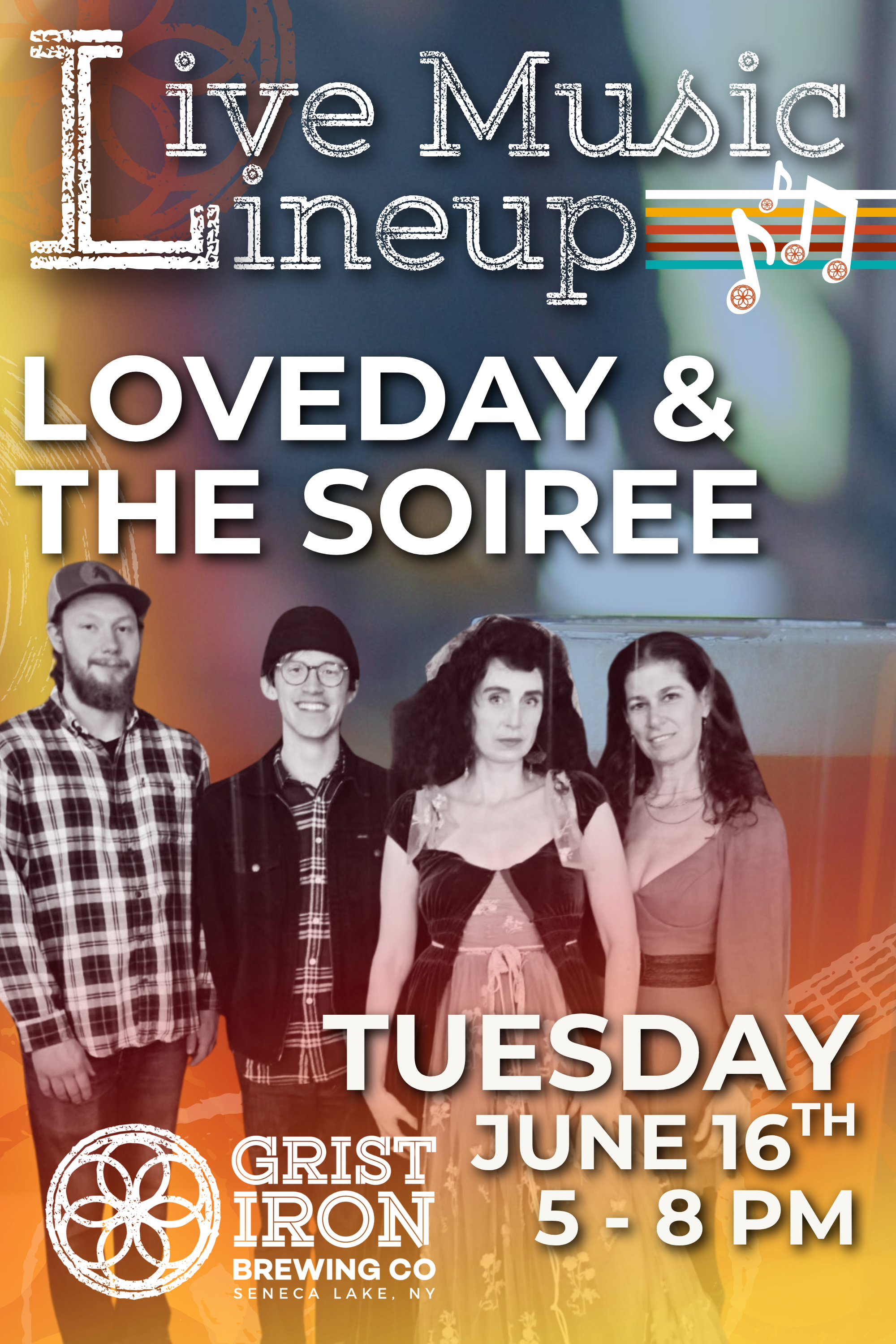Loveday & The Soiree at Grist Iron Brewing Company
