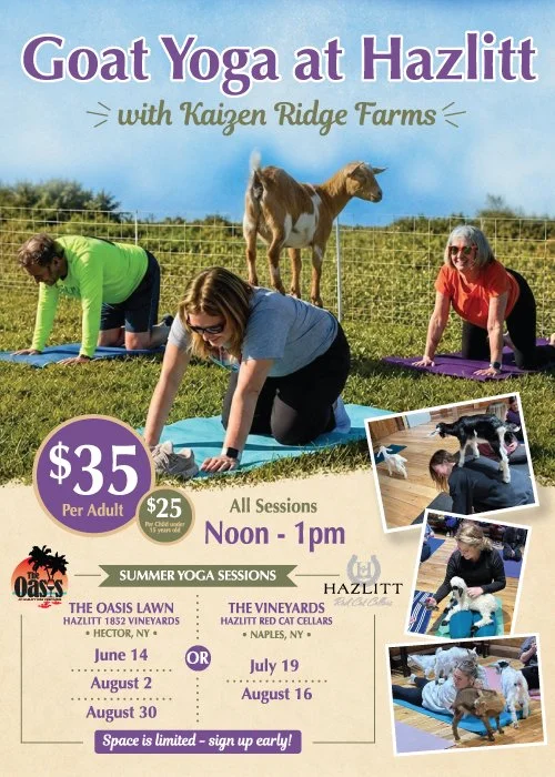 Goat Yoga at Hazlitt • The Oasis Lawn