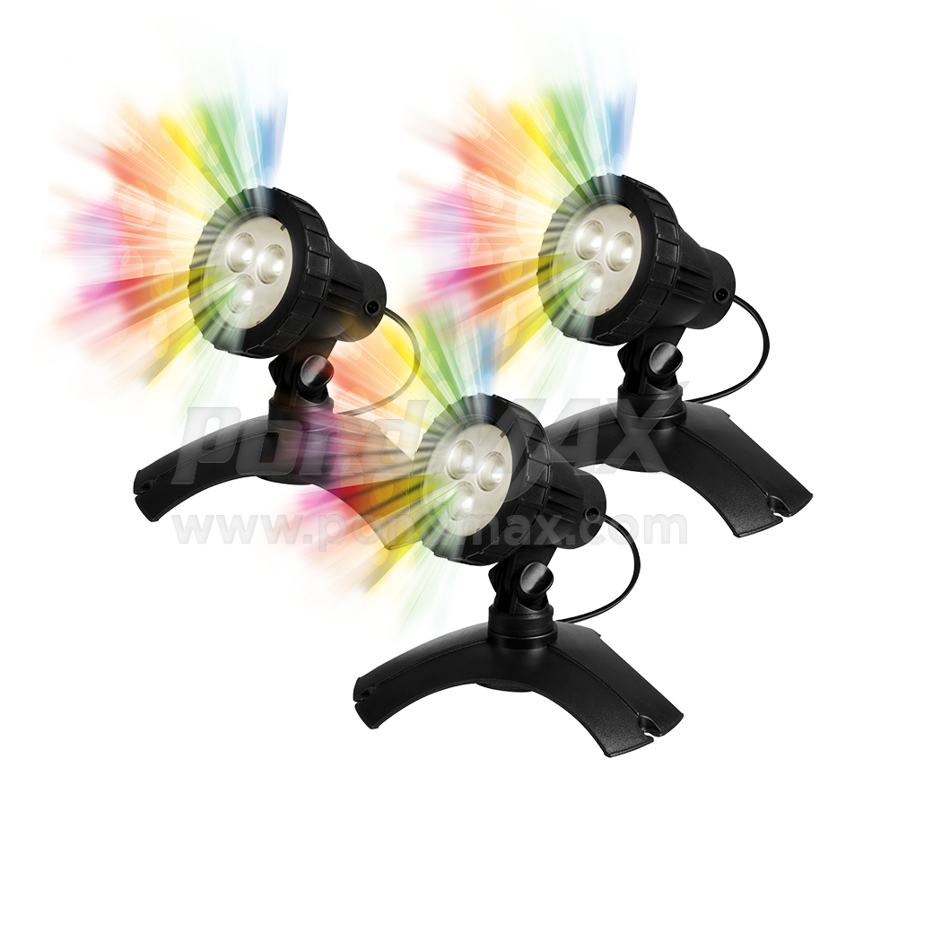 Large Color Changing LED 3 Light Kit