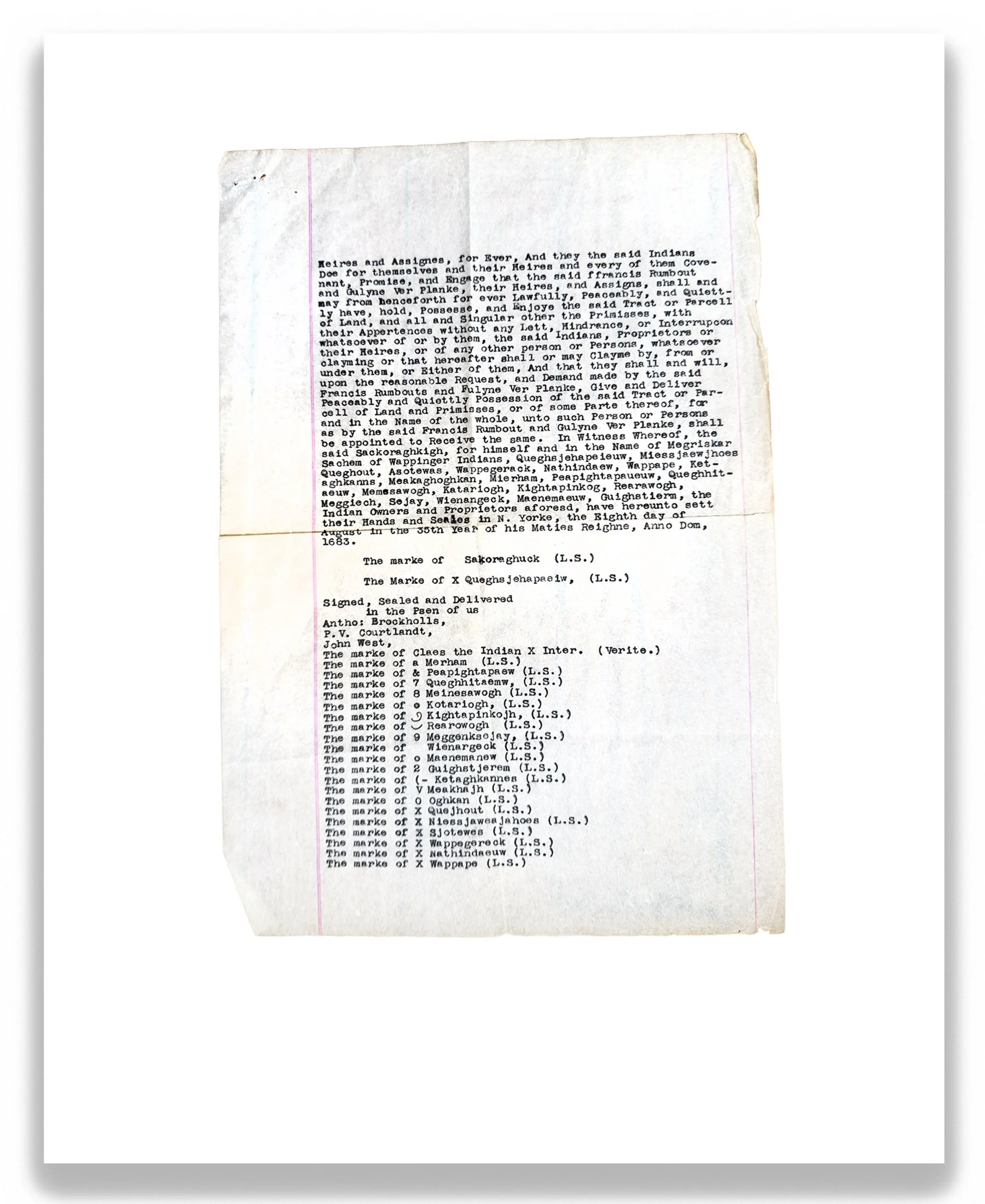 Transcript of the Rombout Patent, Page Two, 2026, inkjet print on archival paper mounted on wood panel, 10 in x 8 in.