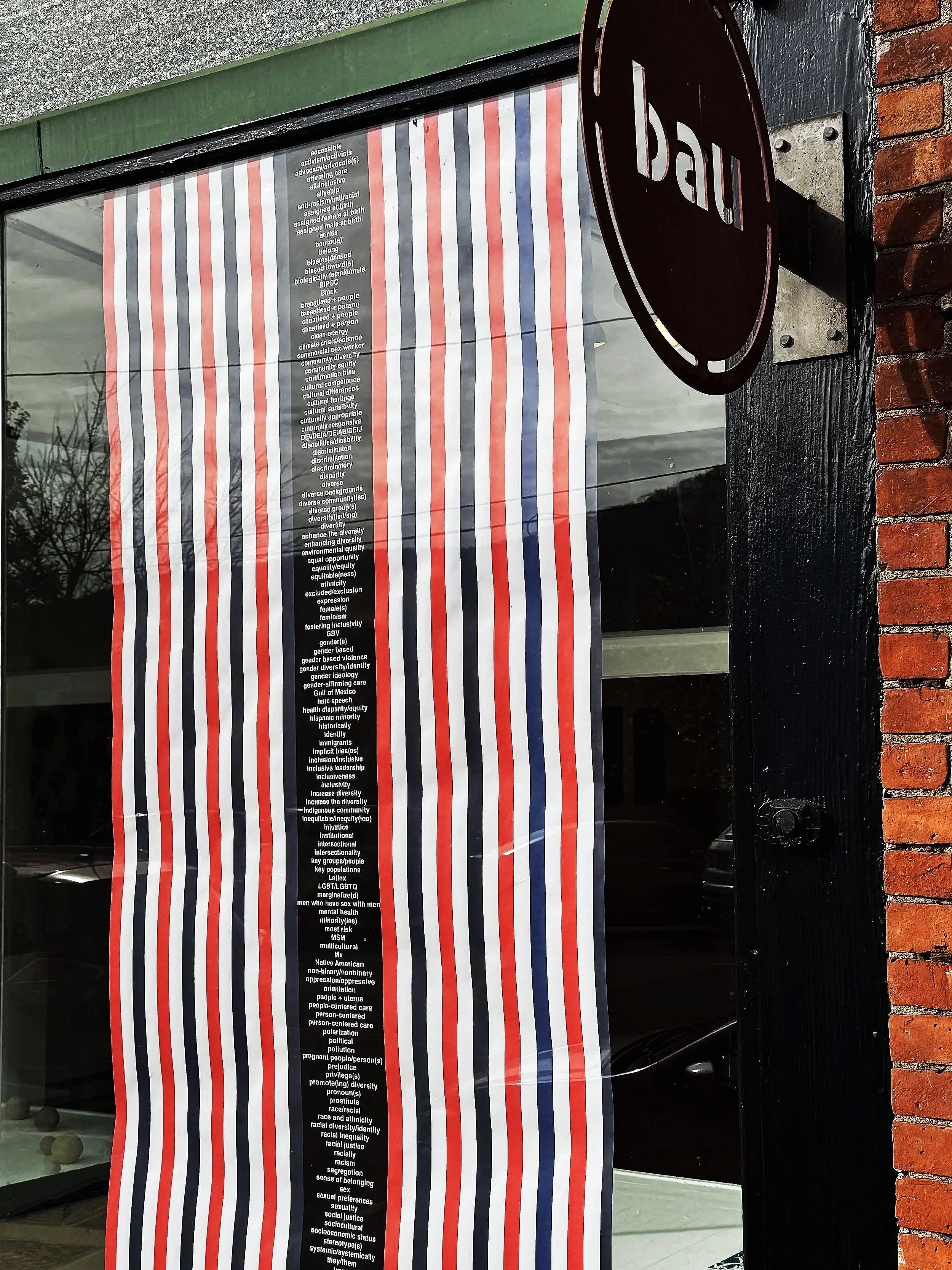 Purge, 2025, installation view, inkjet print, 72 in. x 36 in.