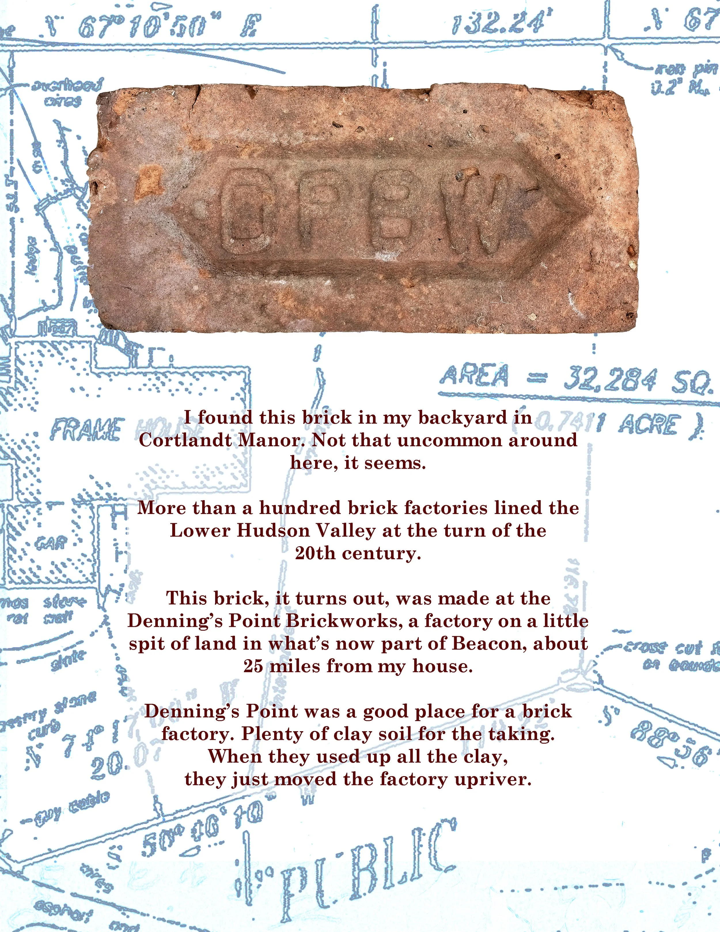 Notations on a Brick I Found in My Backyard, Page 1, 2025