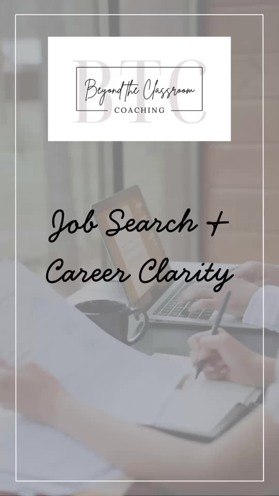 Feeling stuck in your job search? Join our FREE Job Search & Career Clarity Workshop to reflect, refocus, and take action toward a career beyond the classroom! ππΌ‍βοΈπΌWe’ll walk through key parts of the Beyond the Classroom Coaching J