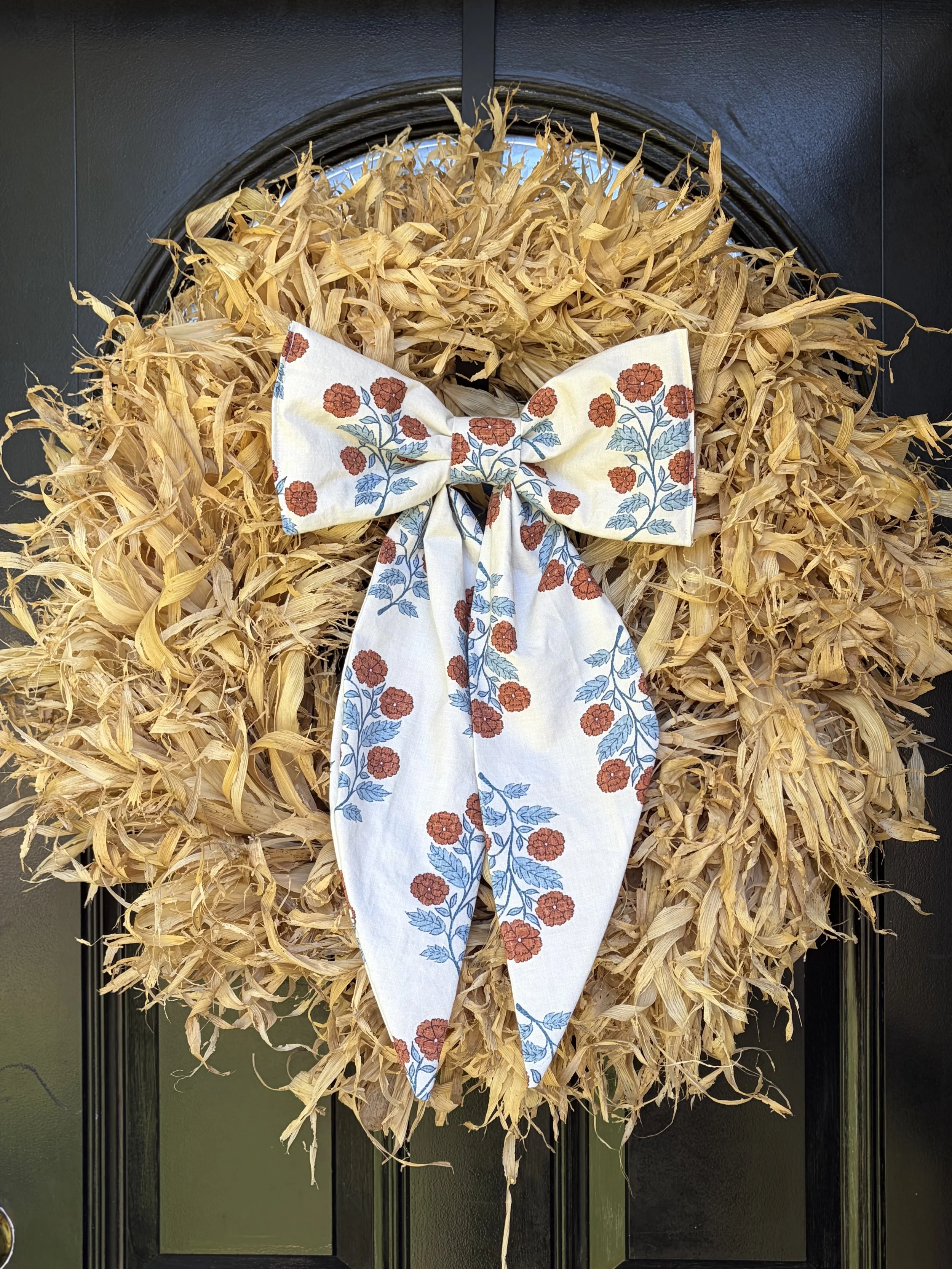 Fall Floral Wreath Bow