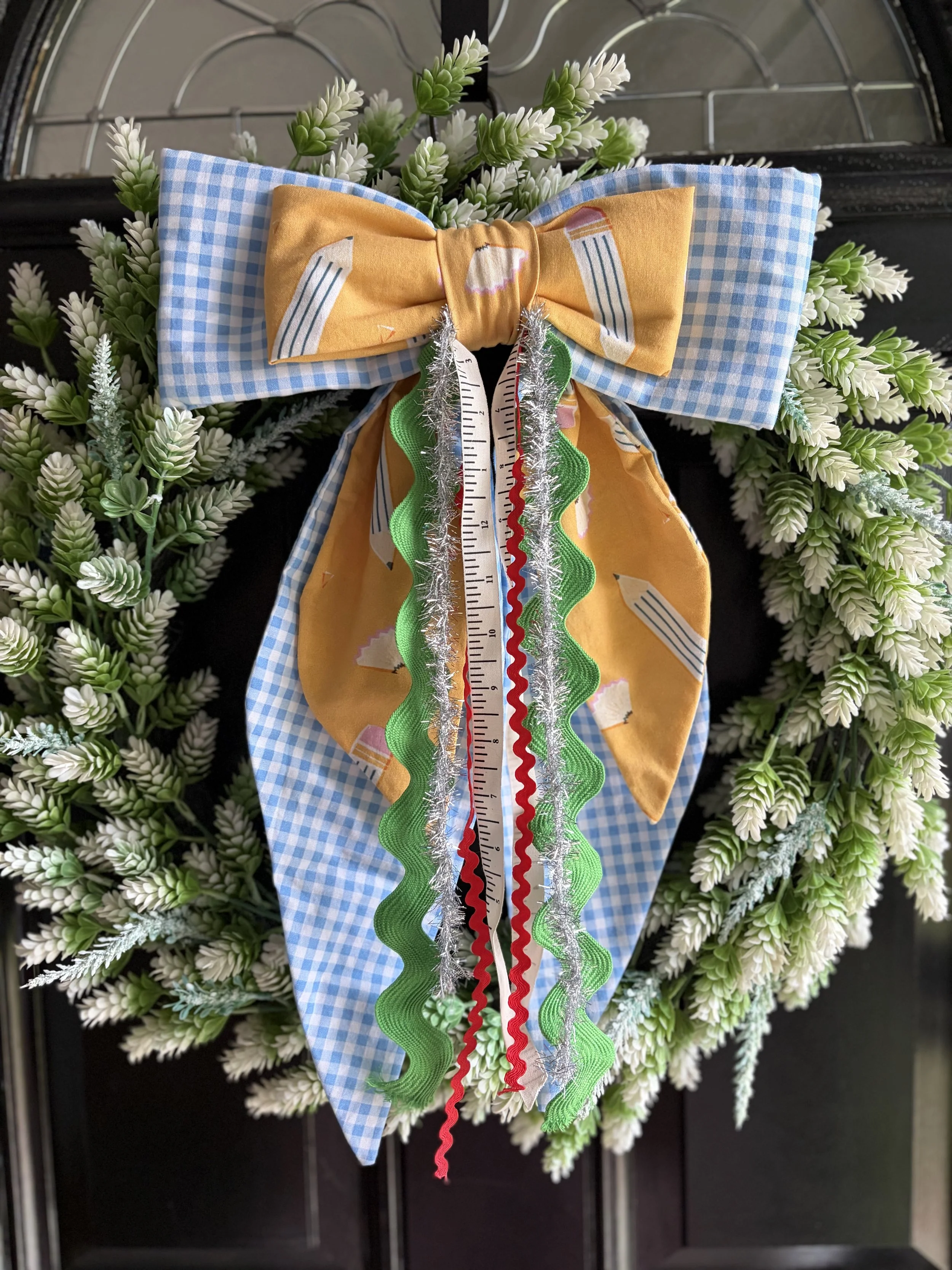 Ready for School Wreath Bow