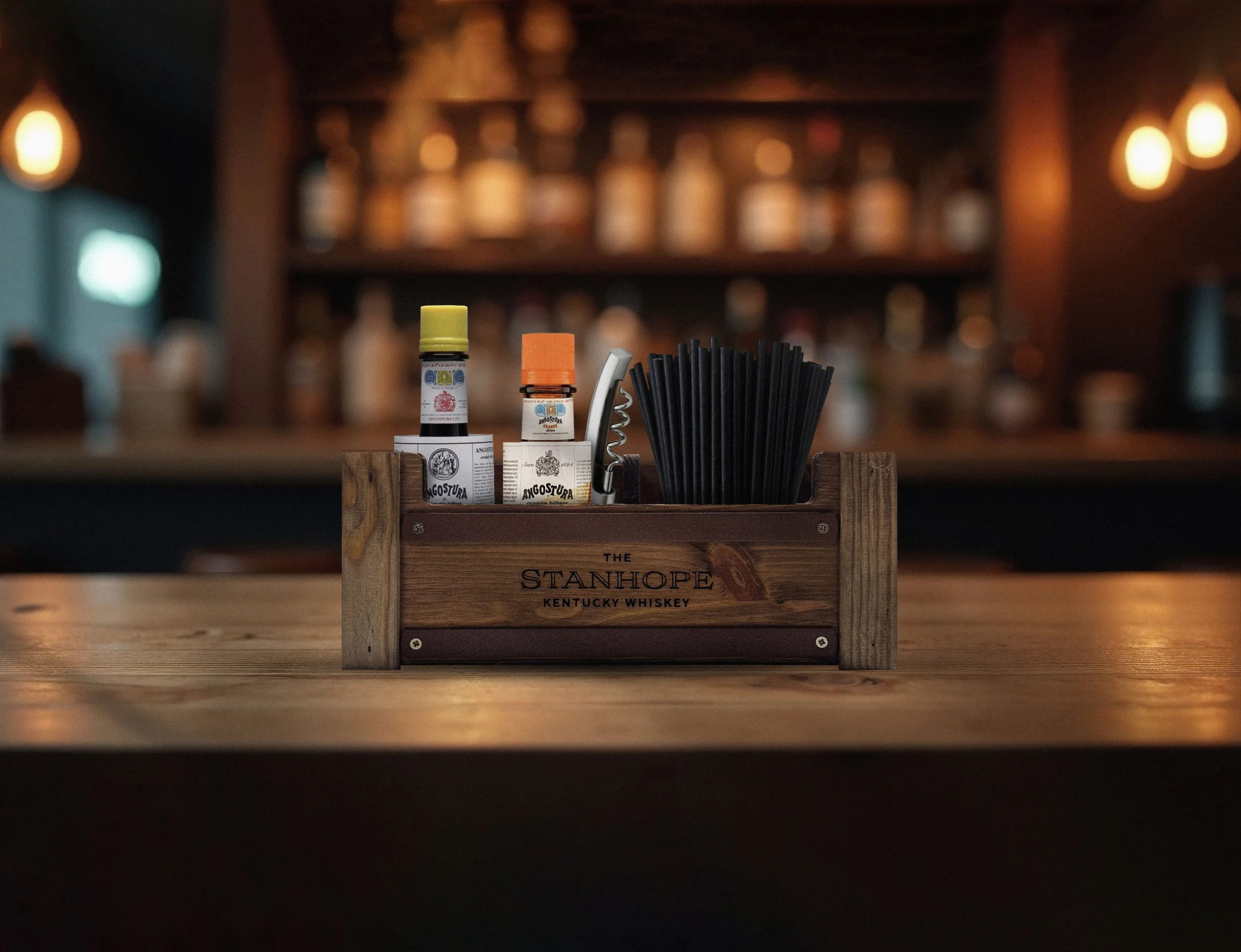 Wooden Bar Caddy