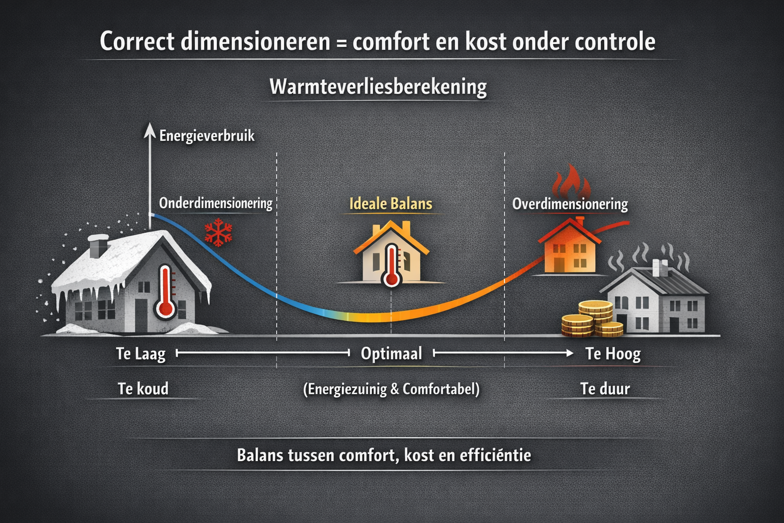 Visuele voorstelling warmteverliesberekening