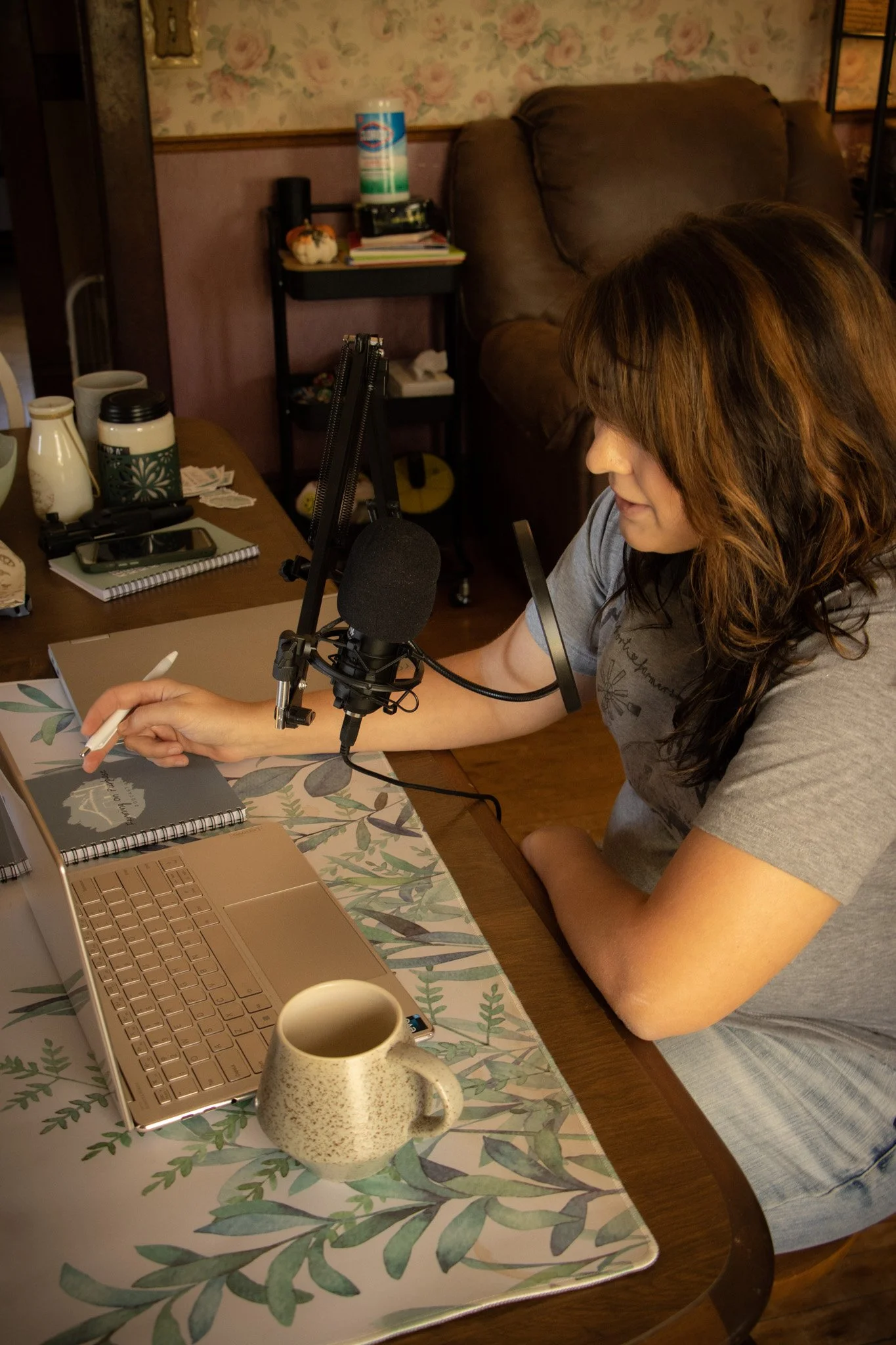 podcast episode recording