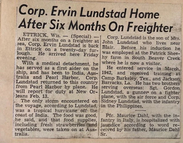 Ervin Lundstad, Ettrick