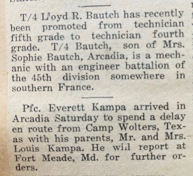 Bautch. LLoyd and Everette Kampa