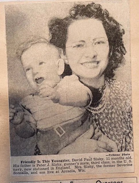 Peter Slaby's wife and son