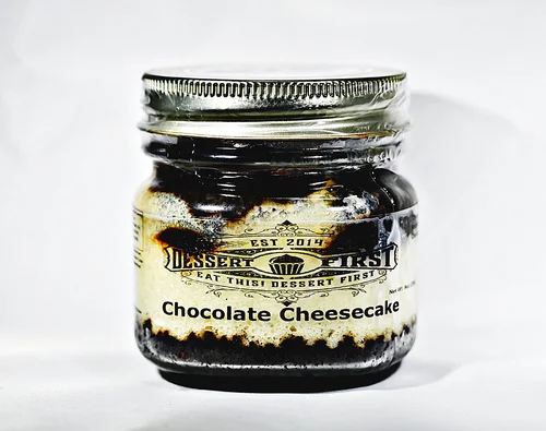 Chocolate cheesecake jar