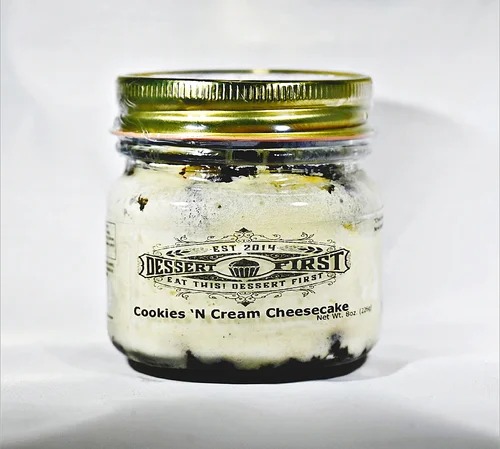 Cookies 'N Cream cheesecake jar