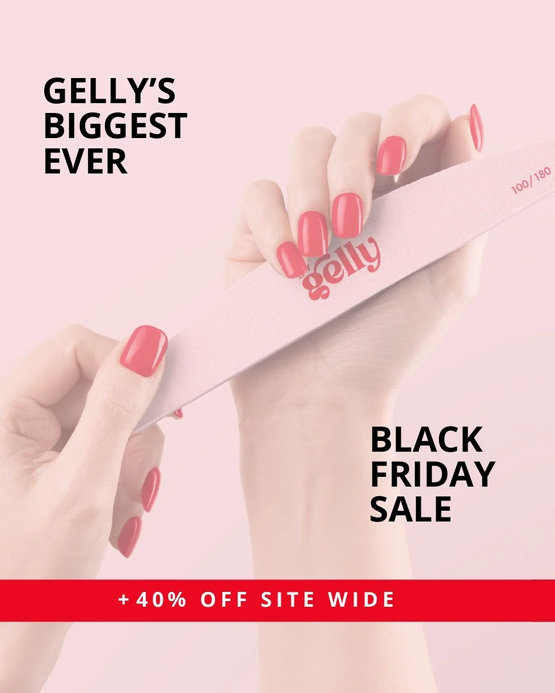 Too good to miss 😮&zwj;💨

Black Friday has arrived at Gelly, with 40% off site wide - that includes every semi cured nail strip set, every starter kit, every tool and accessory!

LIVE NOW, don&rsquo;t miss it ❤️

#beautyblackfriday #blackfriday #sa