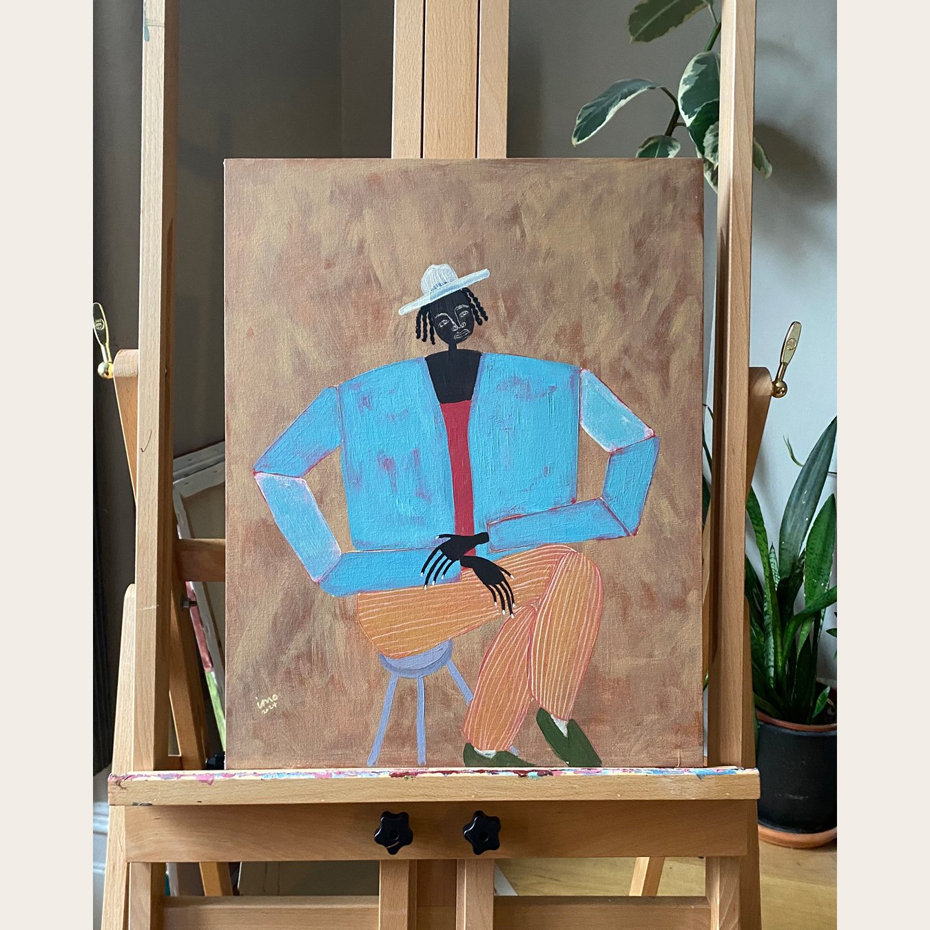 Ibi Meier-Oruitemeka
'Being Myself', 2024 |
Painting, Acrylic on Canvas Board |
50.8 x 40.6cm / 20” x 16”
(SOLD)