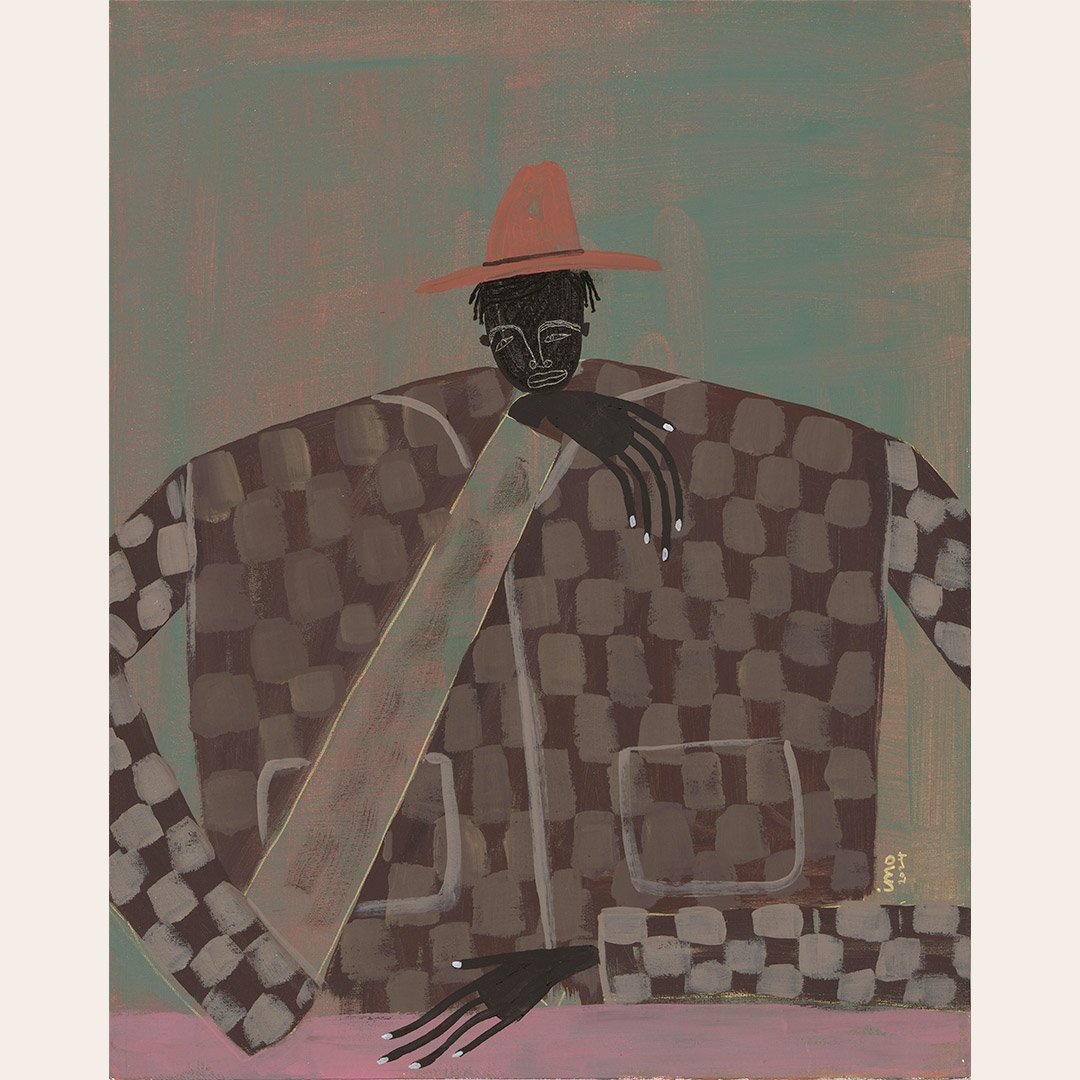 Ibi Meier-Oruitemeka
'Talk To Me (No. 4)', 2024 |
Painting, Acrylic on Canvas Board |
50.8 x 40.6cm (20" x 16")
(SOLD)