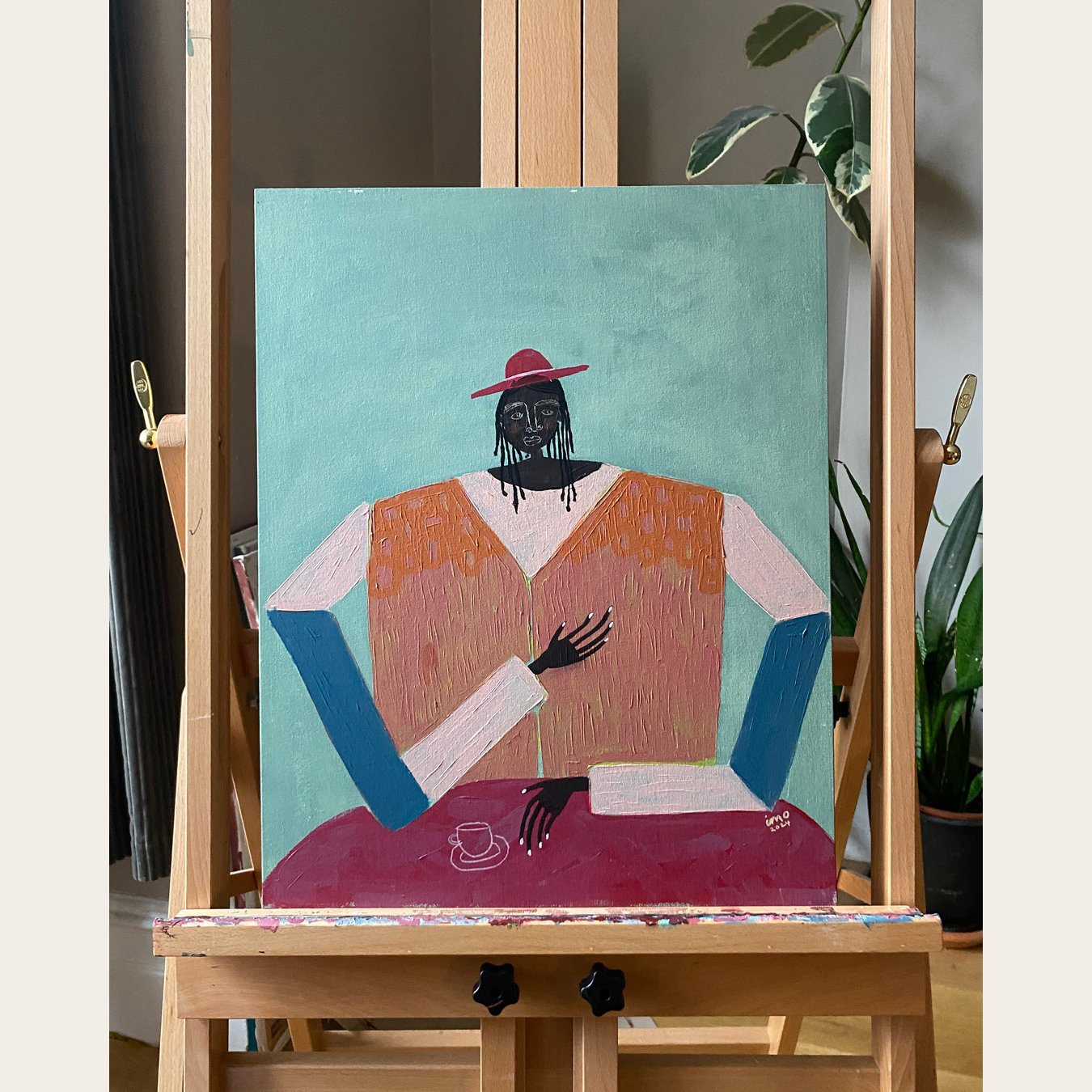 Ibi Meier-Oruitemeka
'Stay Open', 2024 |
Painting, Acrylic on Canvas Board |
50.8 x 40.6cm / 20” x 16”
(SOLD)